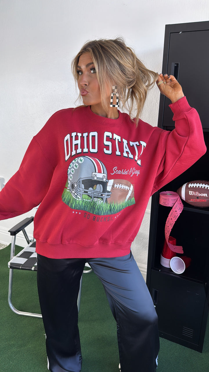 Buckeye Crewneck, Red