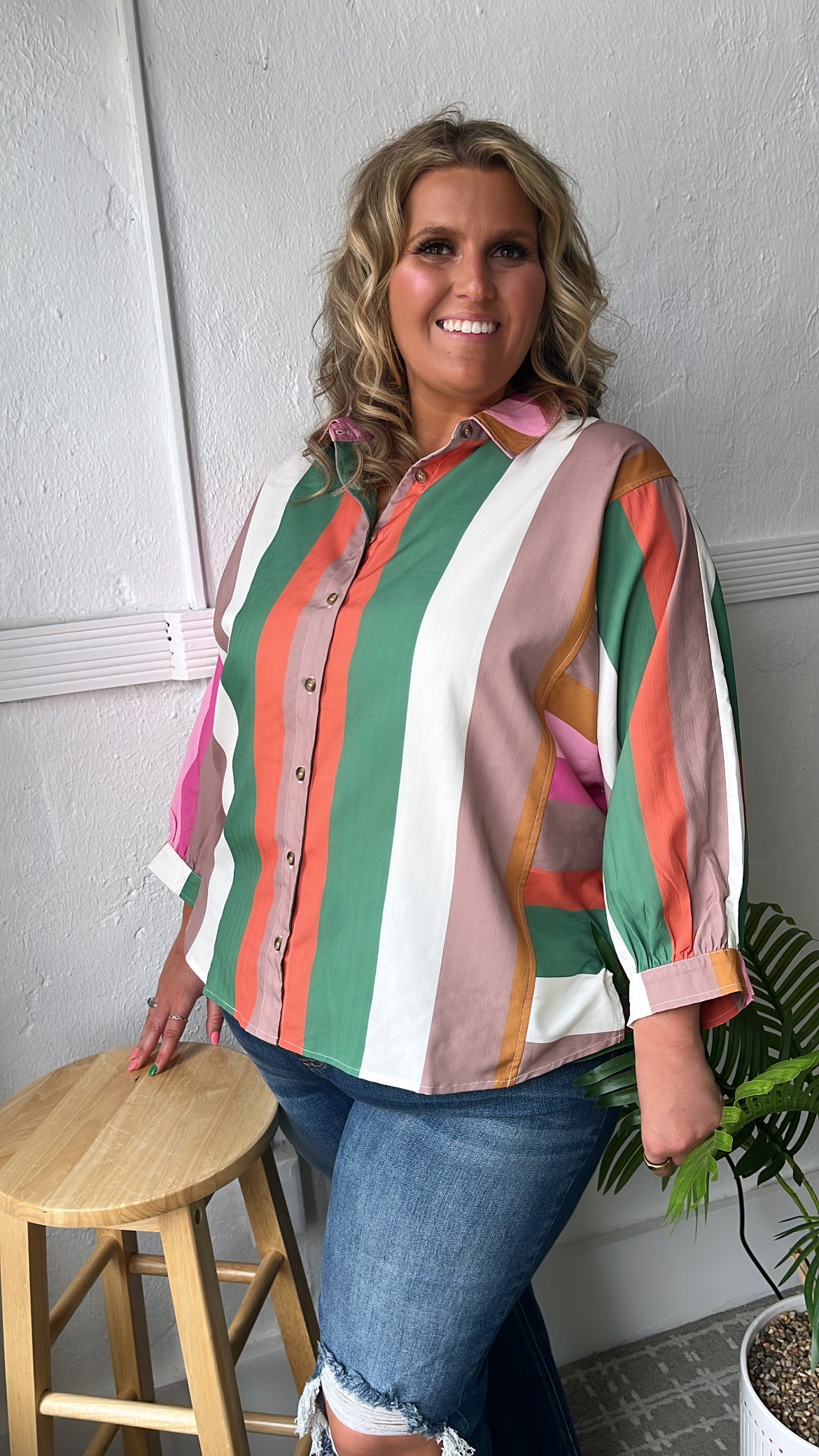 All Retro Multi Color Striped Top – Everyday Chic Boutique