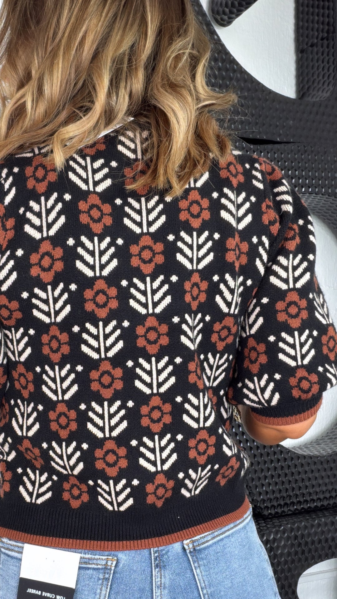 Harvest Meadows Puff Sleeve Top, Black