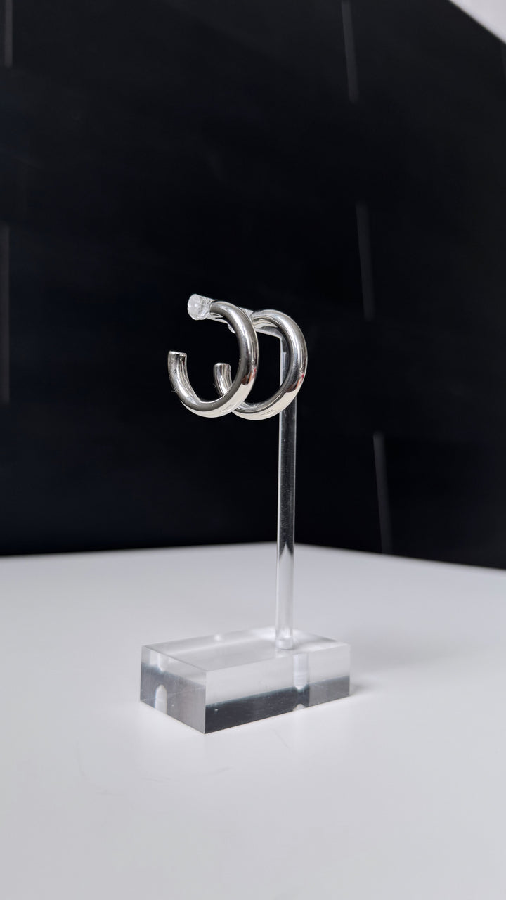 Taylor Thick Open Hoop , Silver