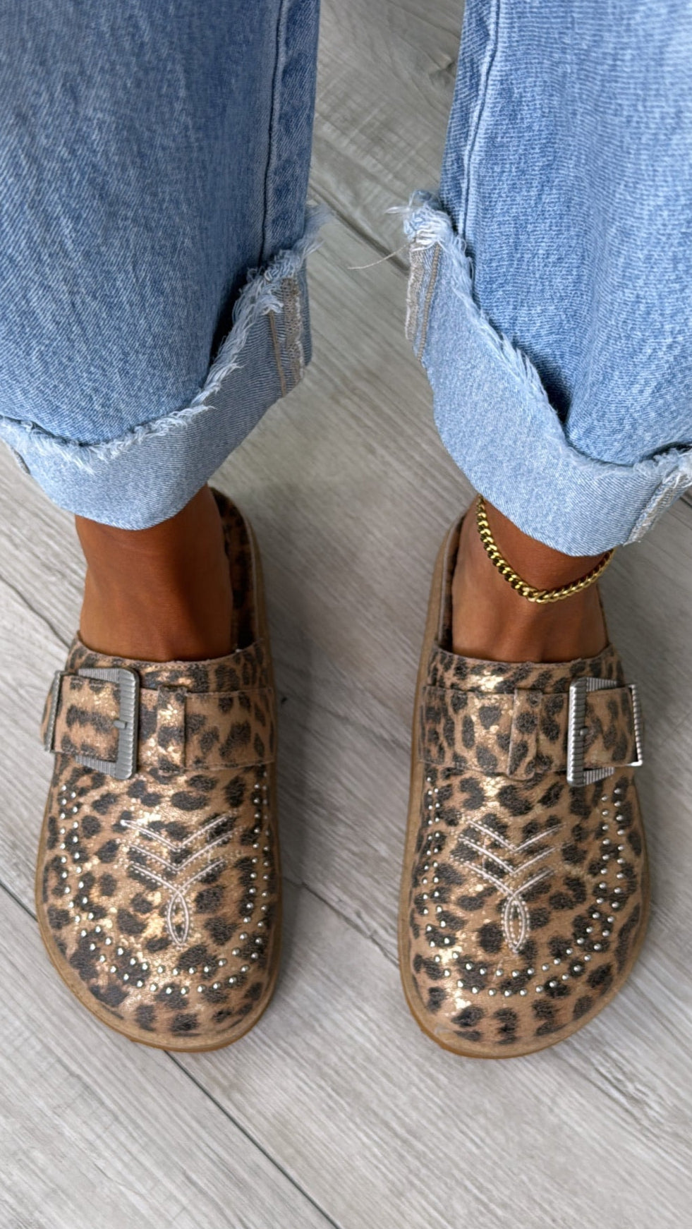 Joleen Studded Clog, Leopard