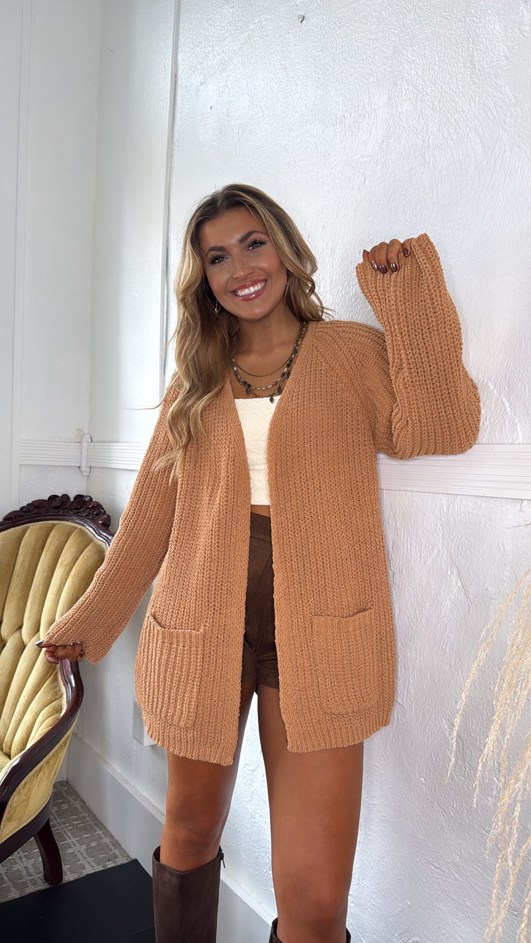 All Seasons Knit Cardigan, Burnt Topaz