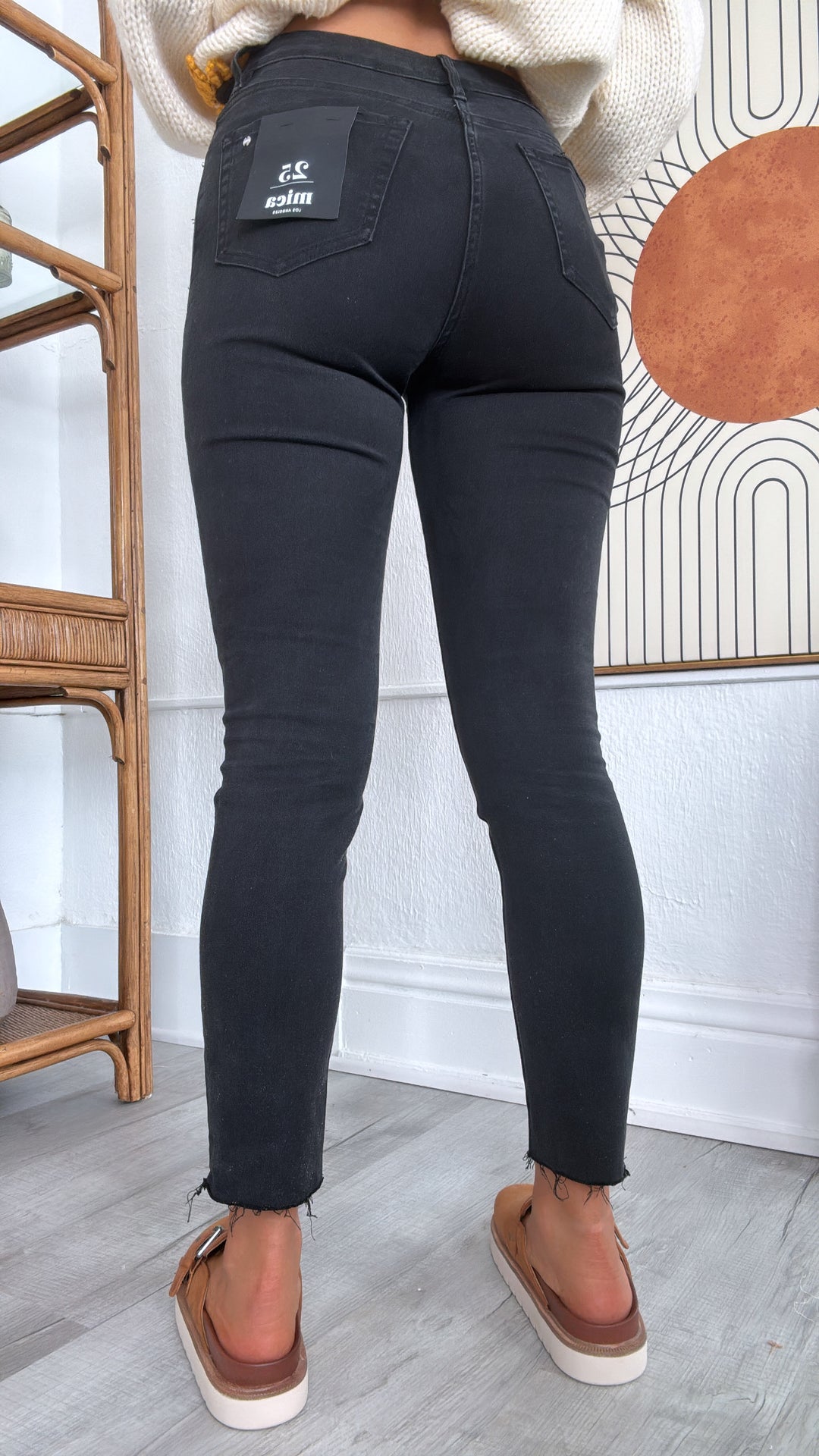 MICA: Trace Skinny Jeans, Black Wash