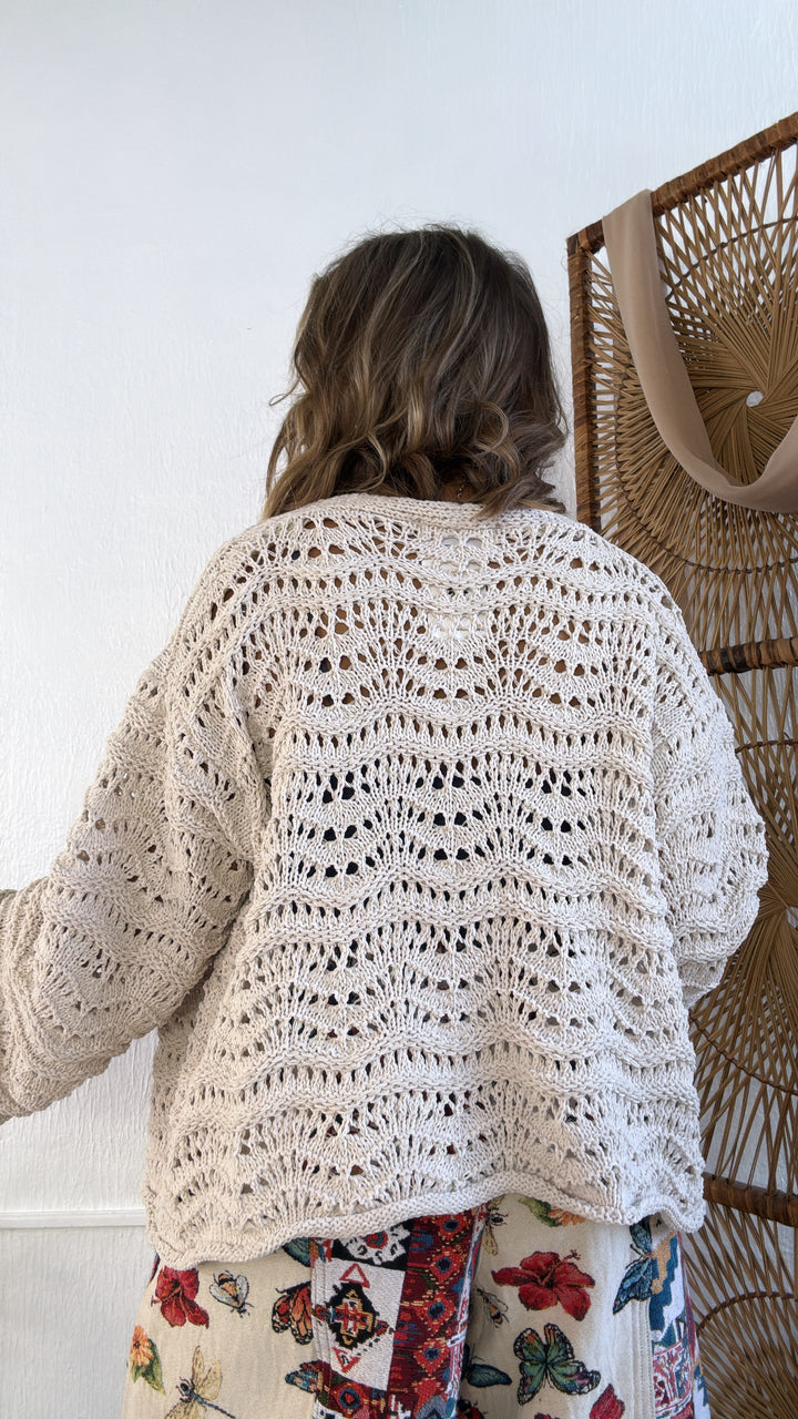 Annie Mae Knit Top, Almond