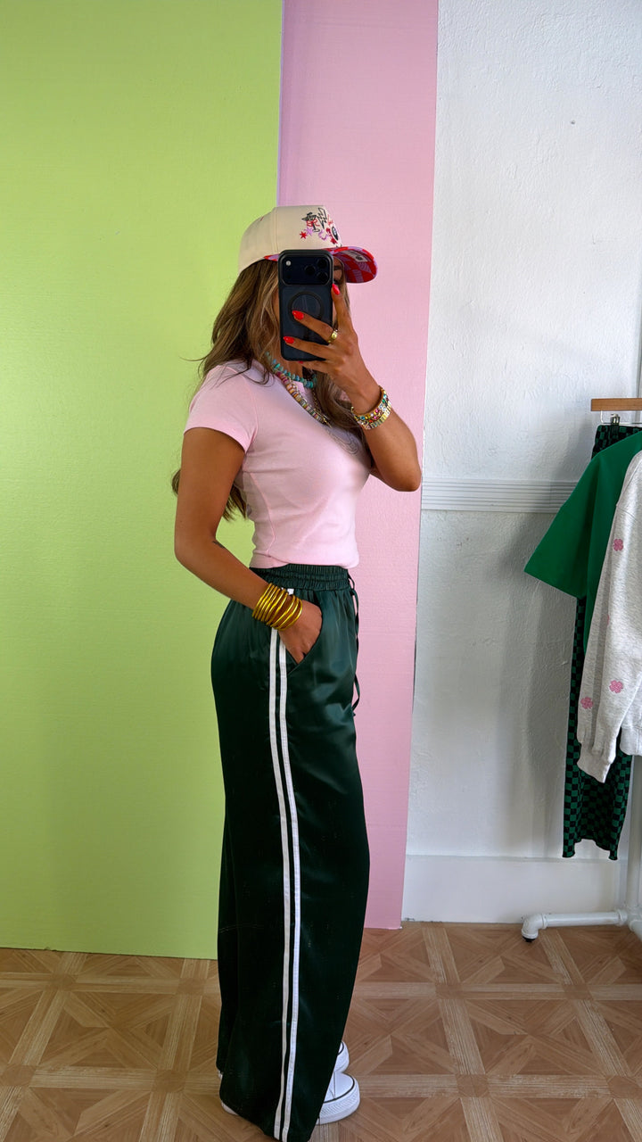 On The Move Side Stripe Sweatpants, Hunter Green