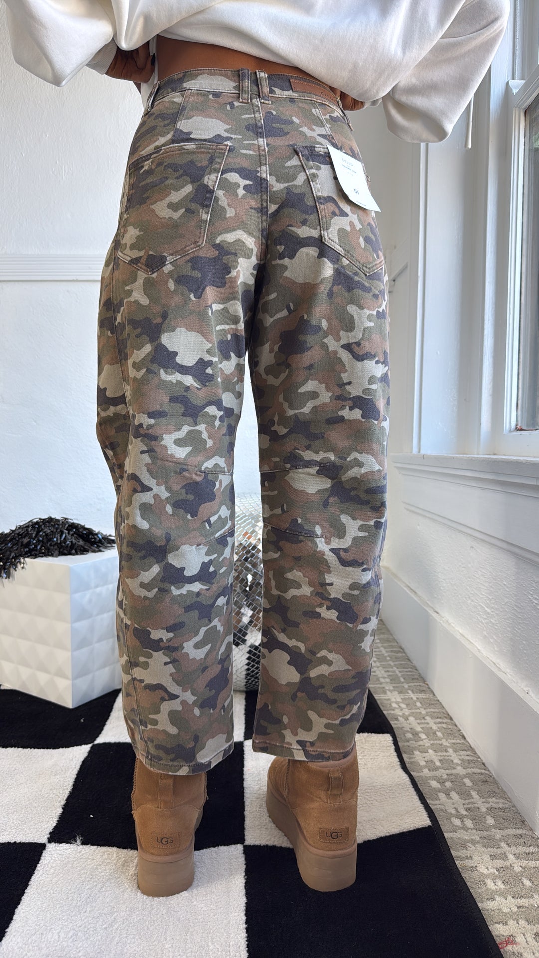Gone Rouge Camo Washed Barrel Jeans
