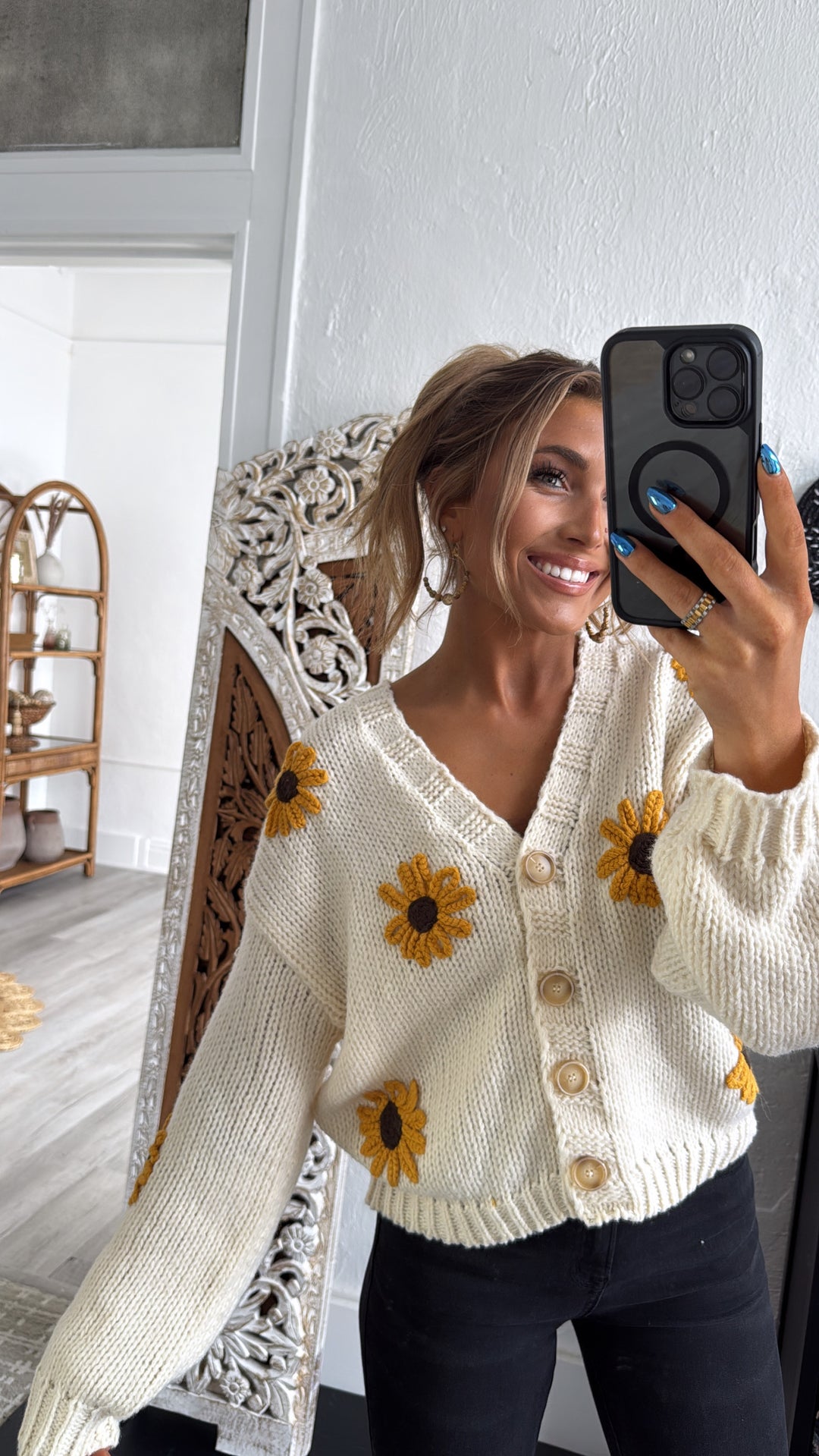Sunflower Fields Cardigan, Cream