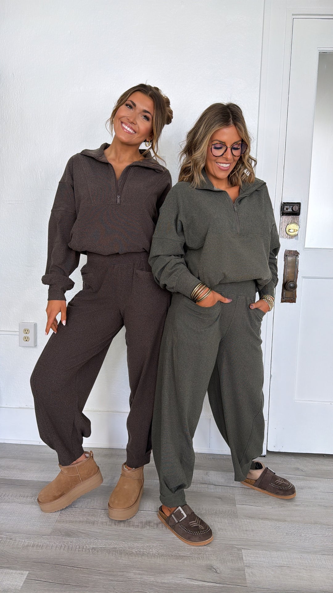 Coffee Run Two Piece Set, Olive