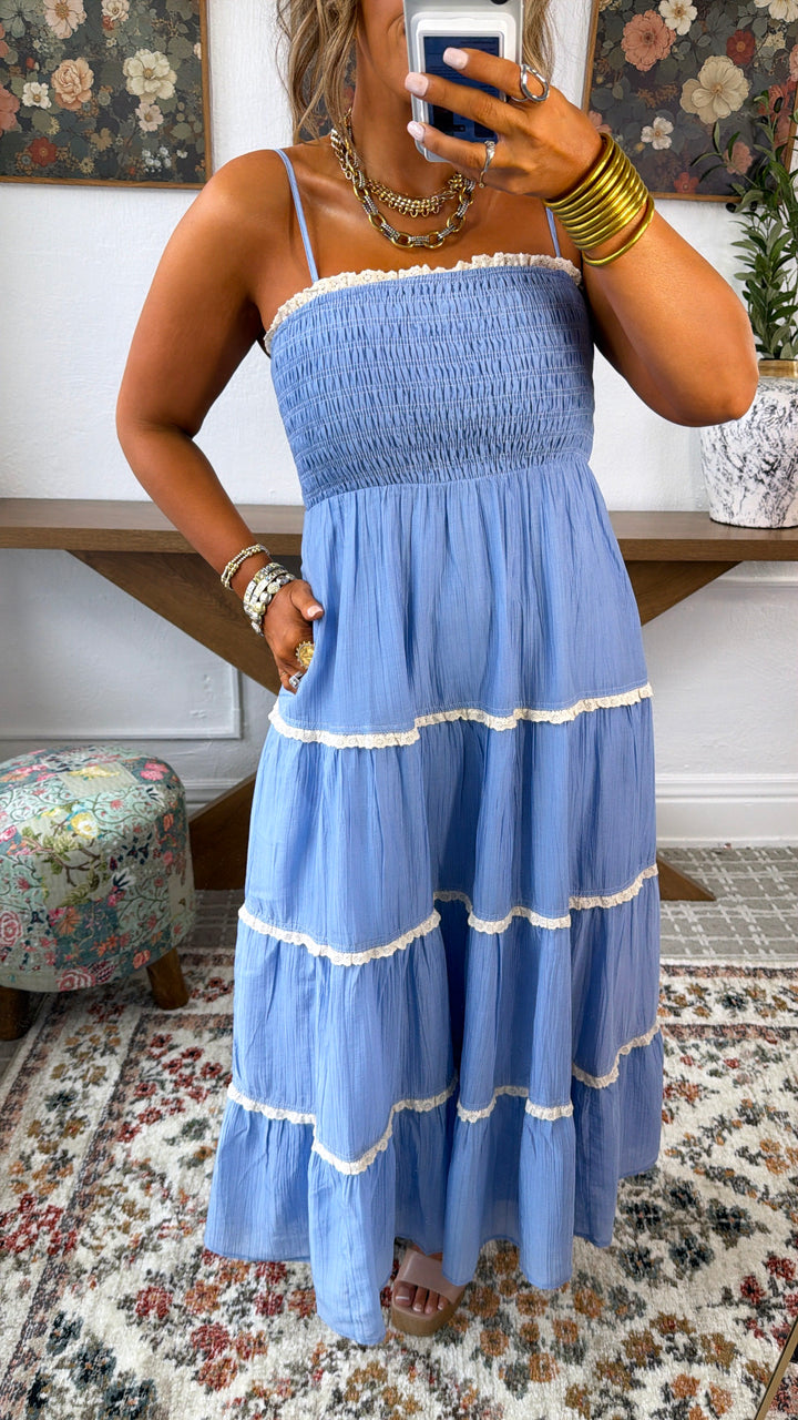 Lily Pad Maxi Dress, Periwinkle