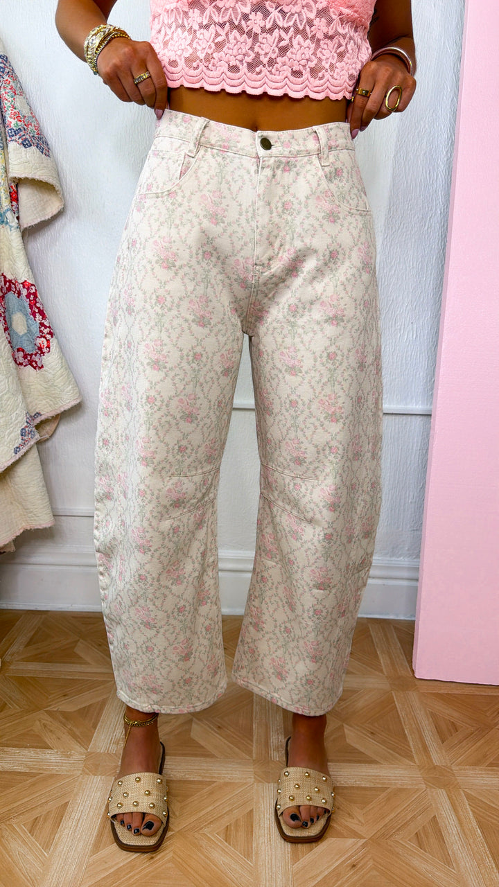 Southern Heirloom Barrels, Ivory/Pink/Green