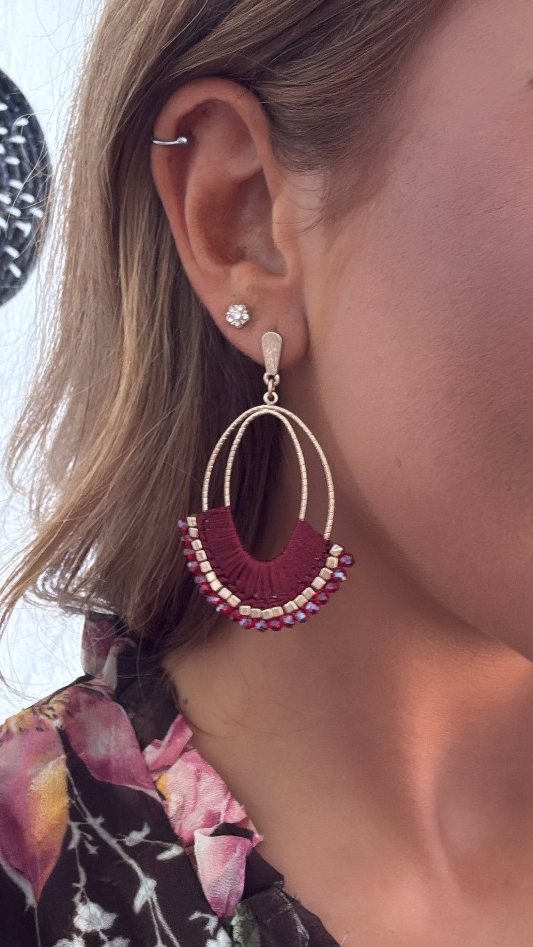 Midnight Flower Mini Dress, Chocolate Multi