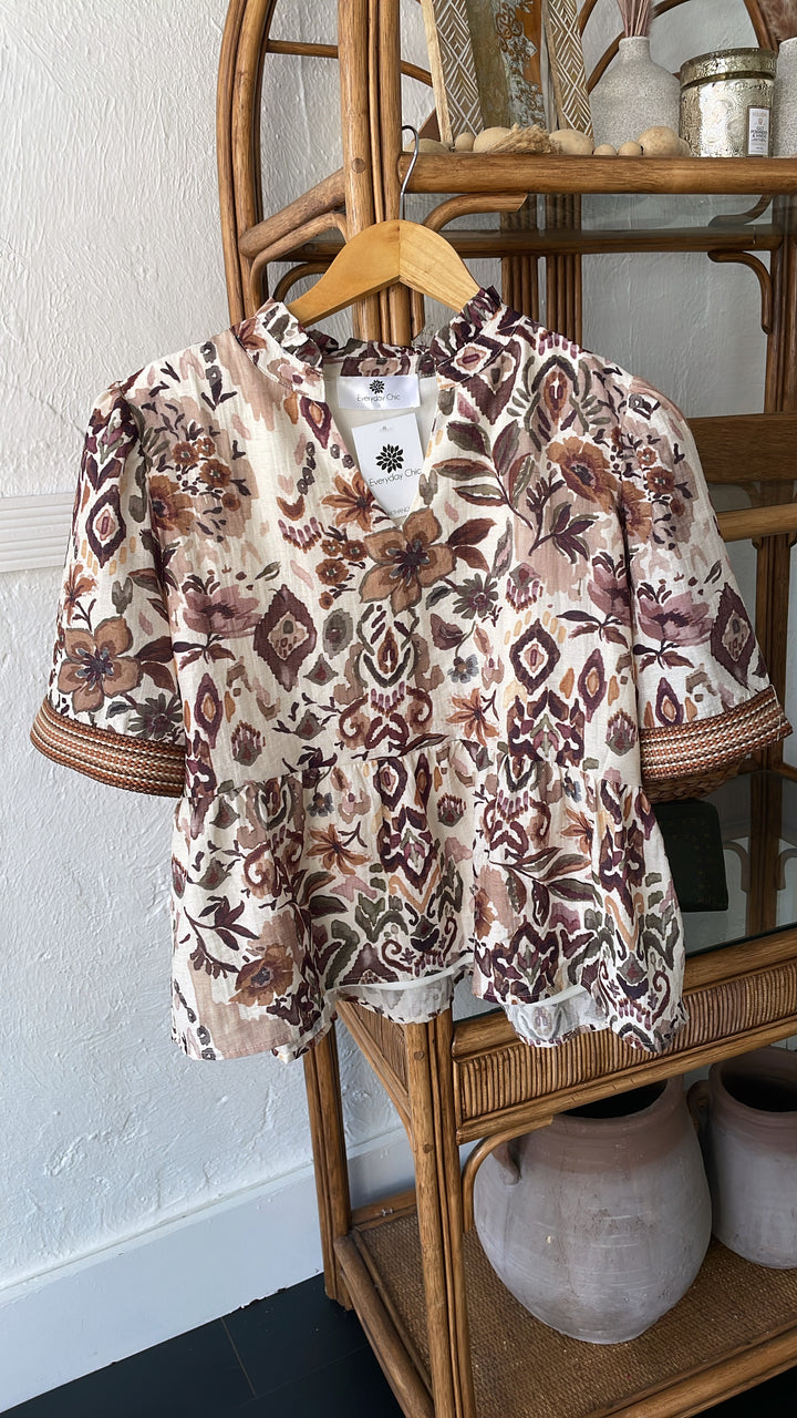 Noemi Blouse, Mocha