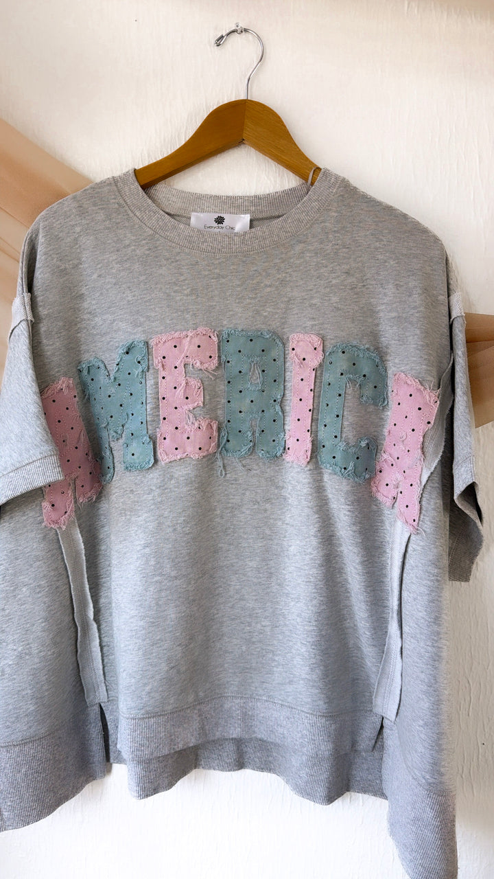 American Polka Dot Top, H.Grey
