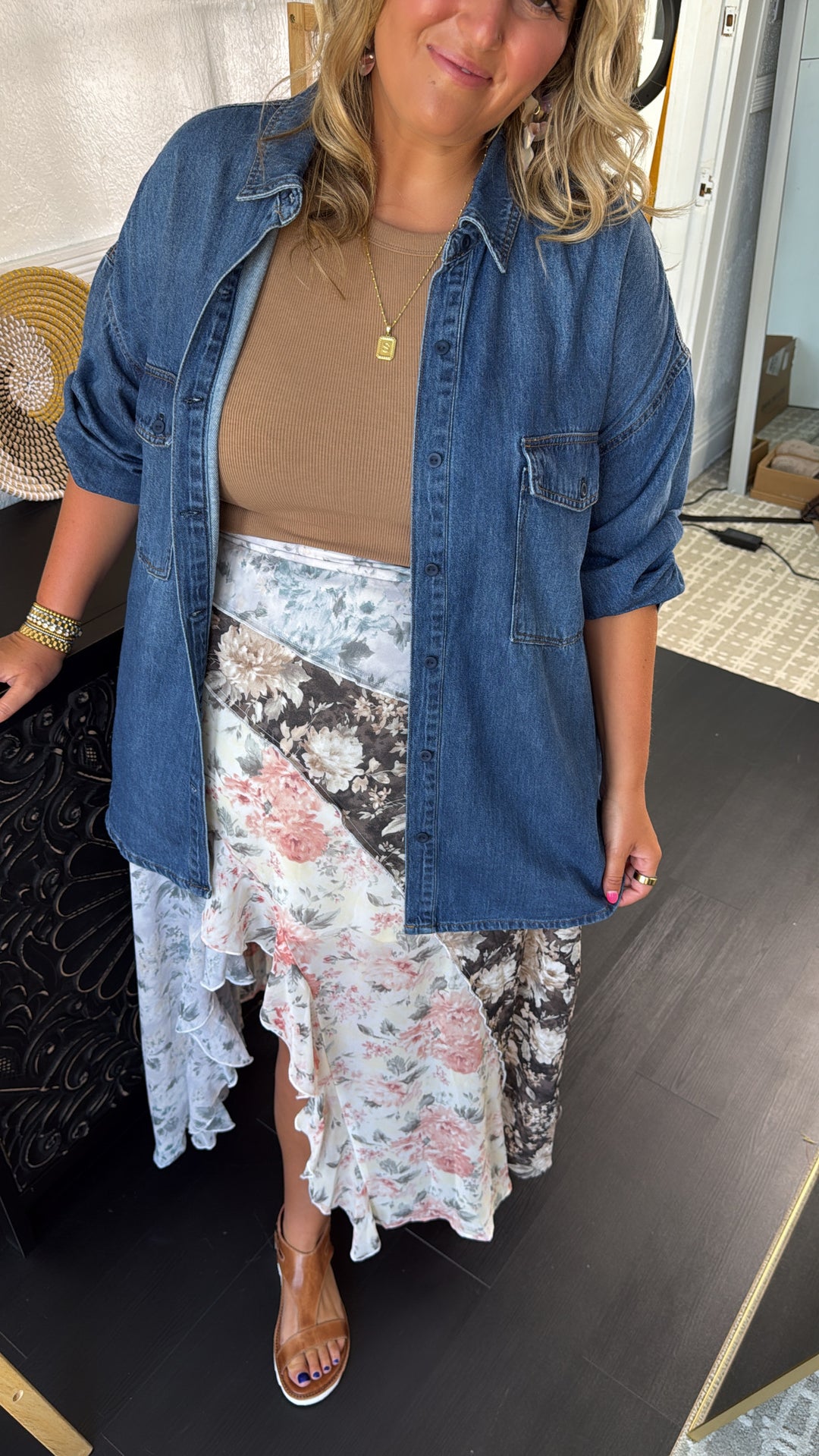 Cowboy Classic Denim Button Up, Risen Dark Wash