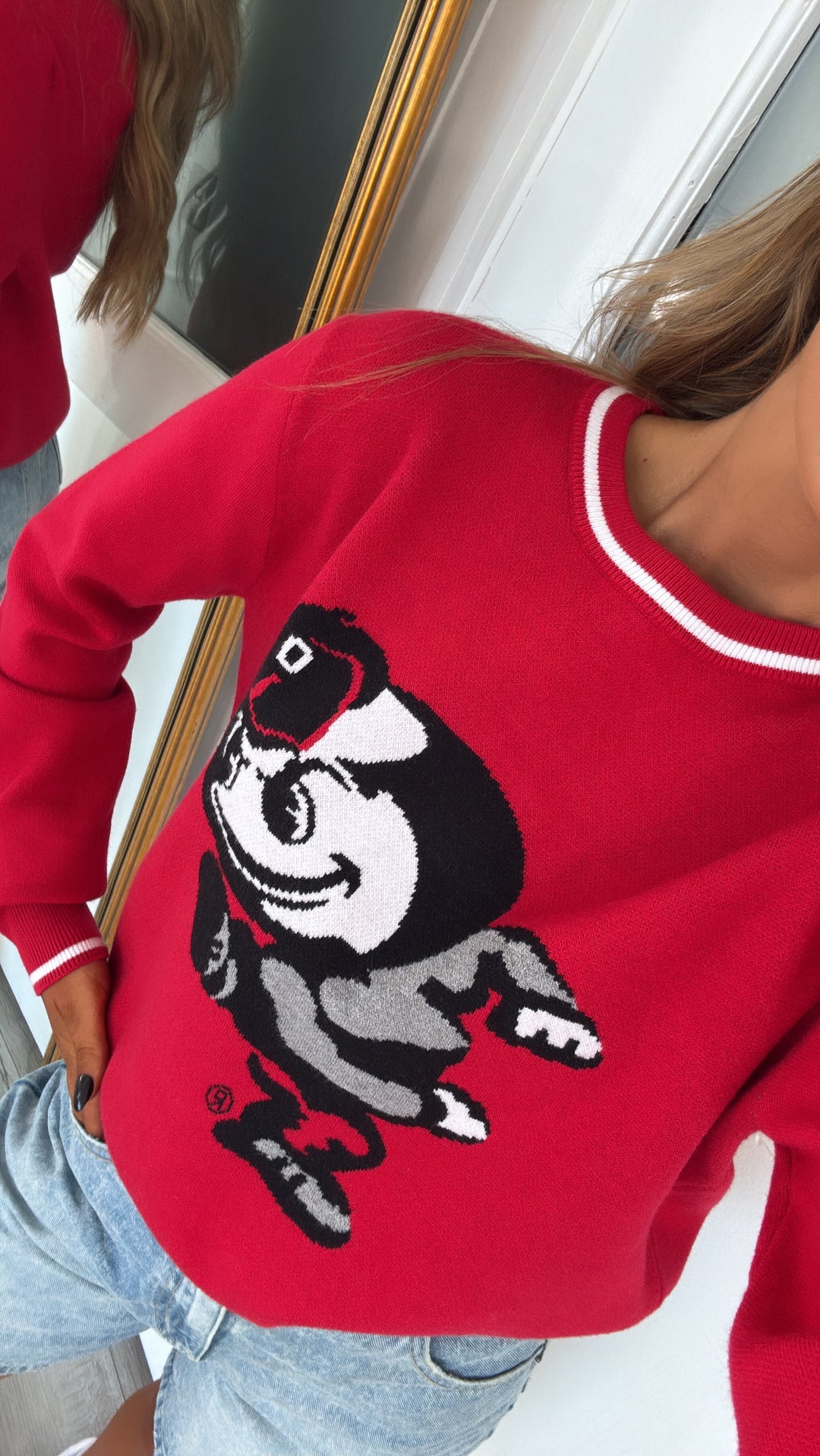 The Man Knit Sweater, Red