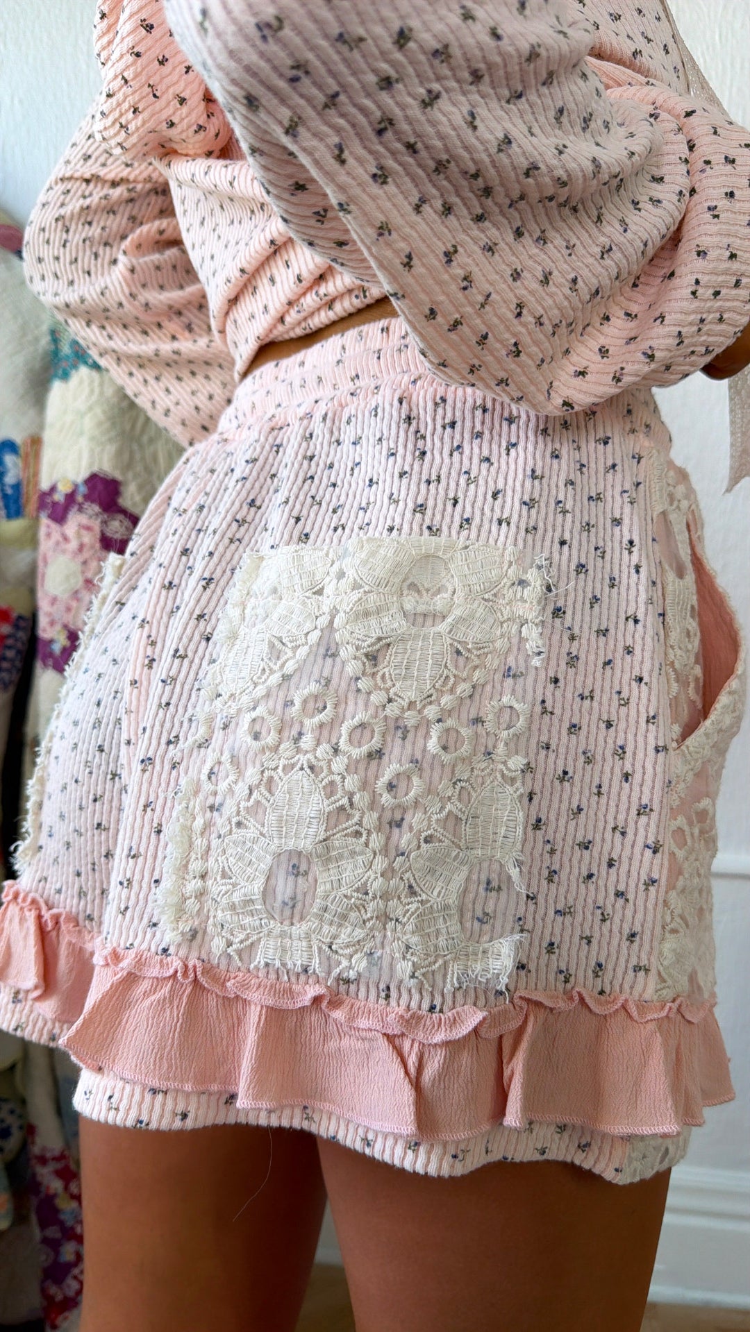 Sanibel Gauze Shorts, Pink Floral