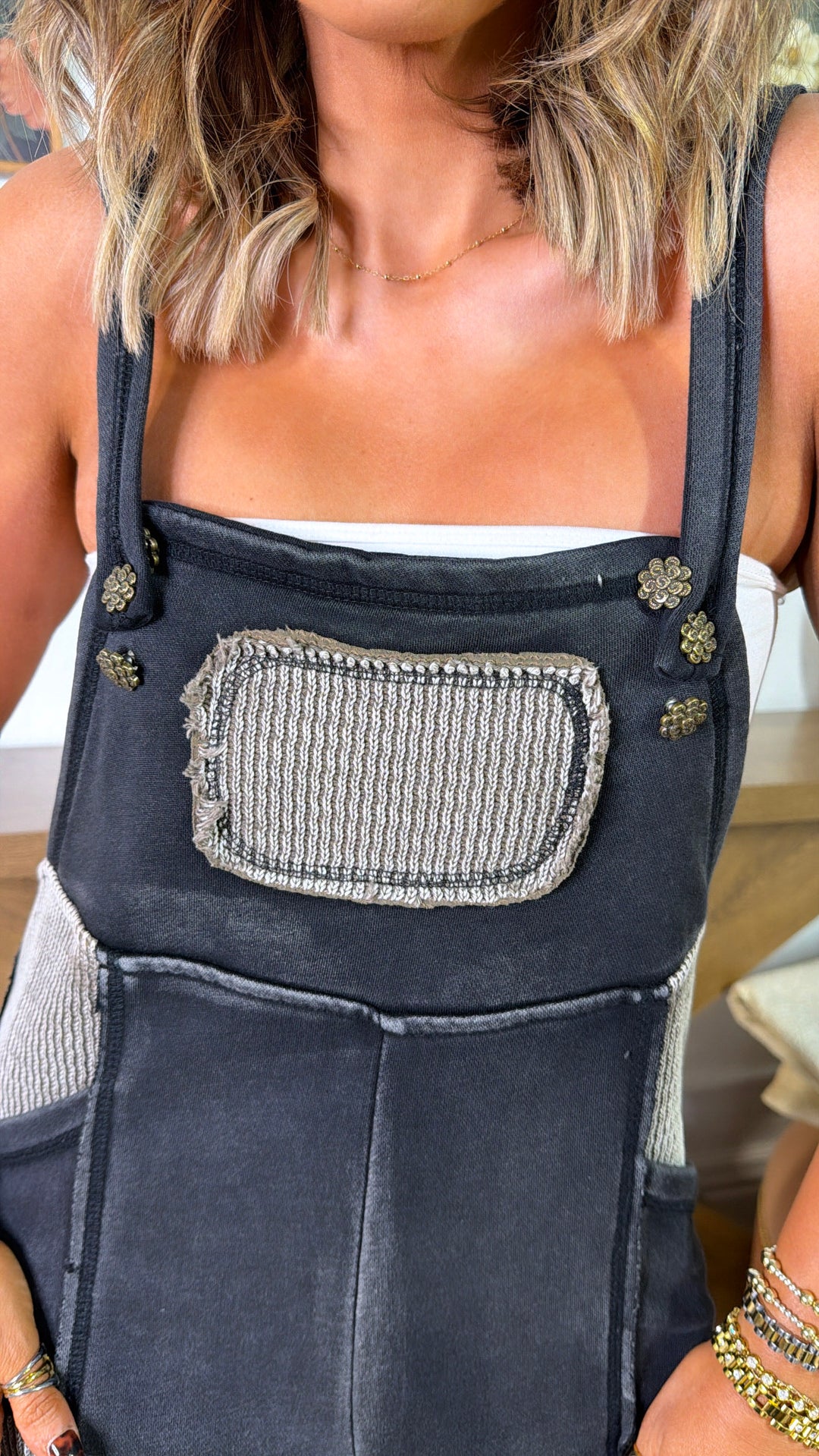 Simple Stitch Overall, Black/ Olive