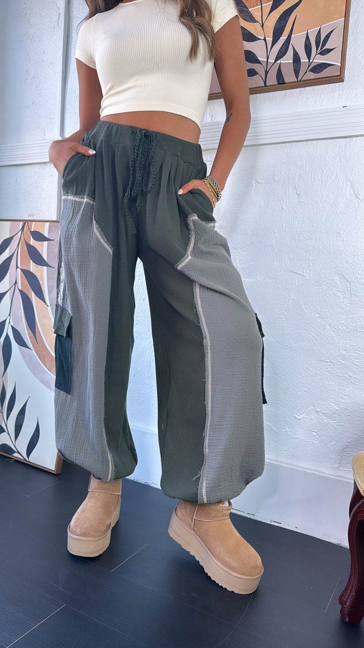 Forever Dreaming Relaxed Pant, Moss Green