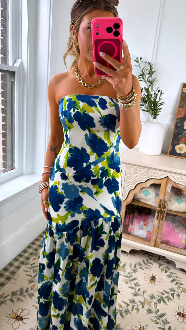 First Bloom Maxi Dress, Blue