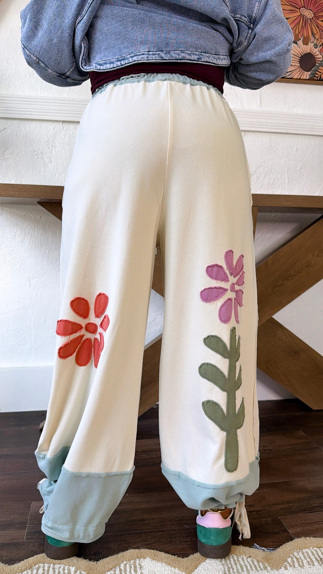 Through The Fields Patchwork Pants, Off White