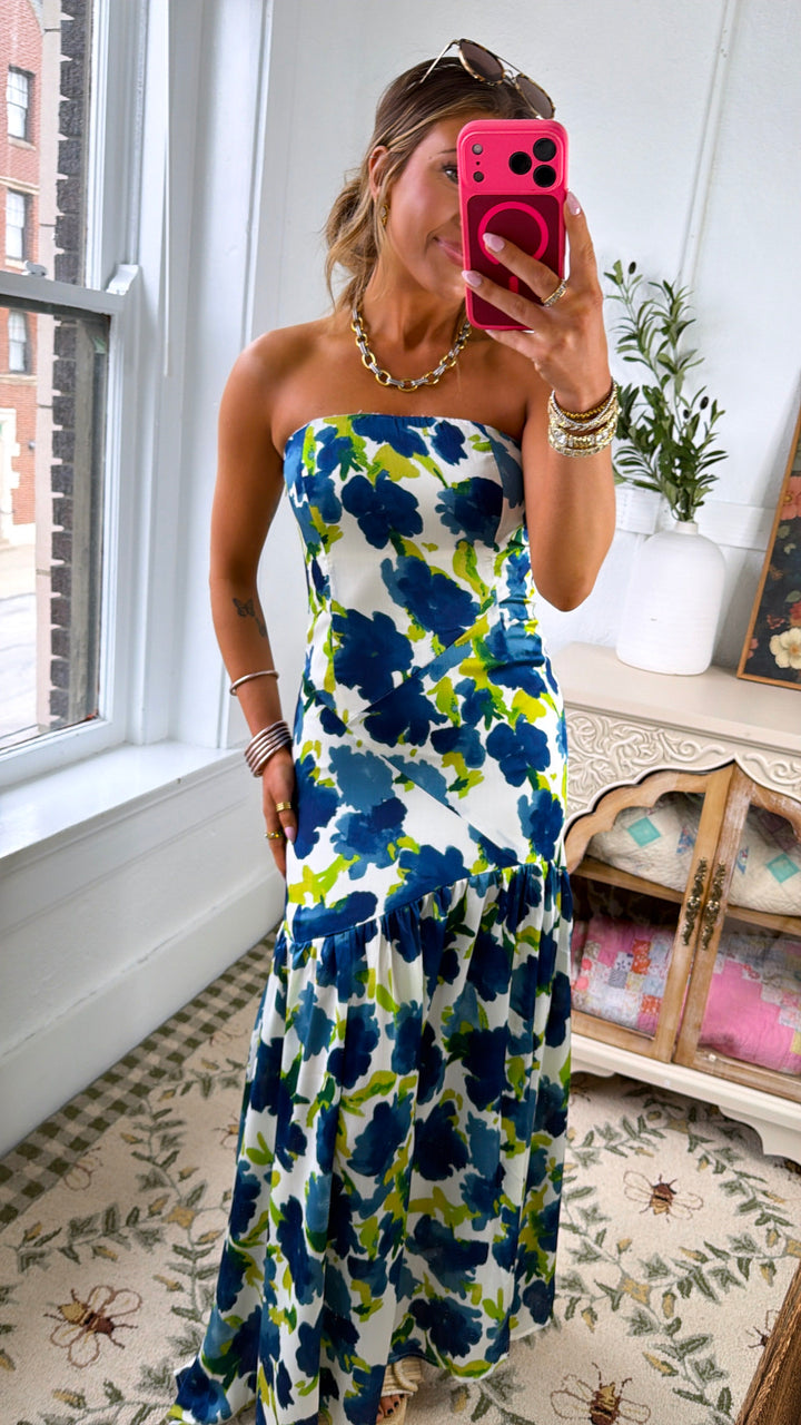First Bloom Maxi Dress, Blue