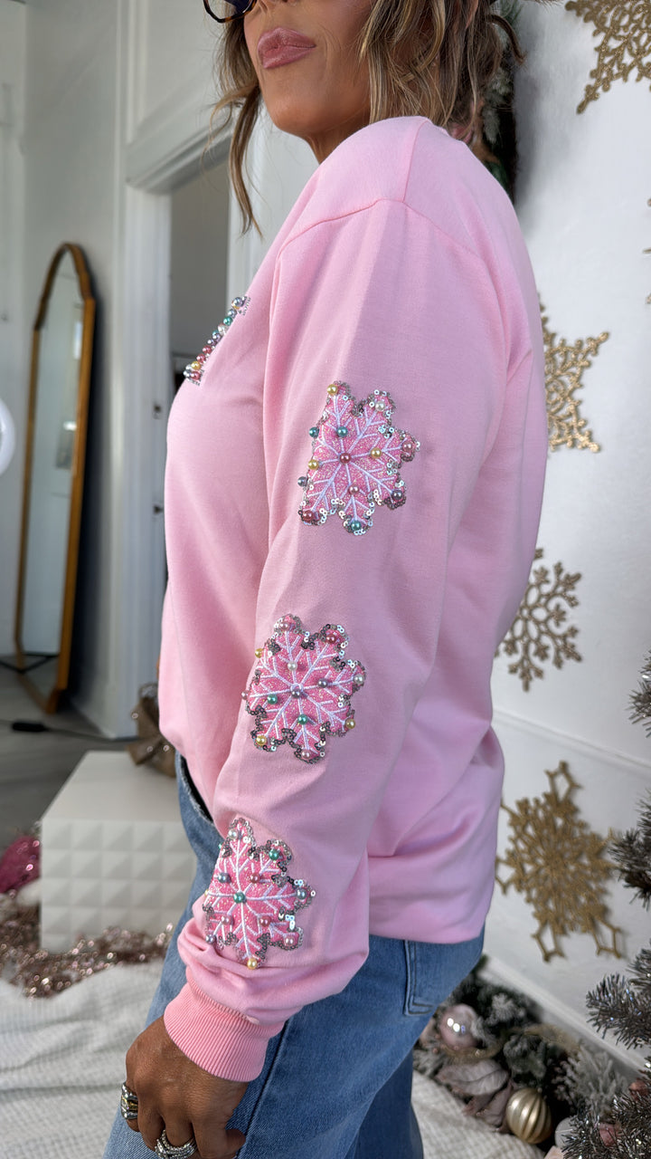 Merry Pearl Sweater, Pink