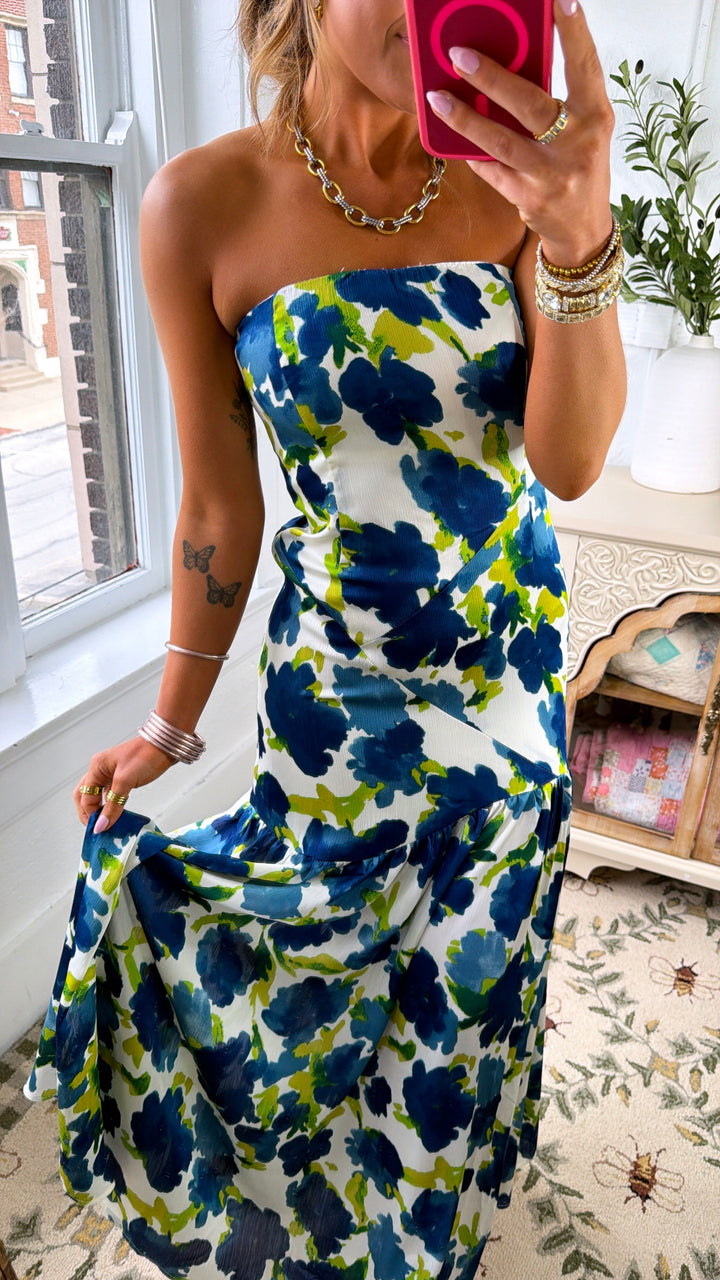 First Bloom Maxi Dress, Blue