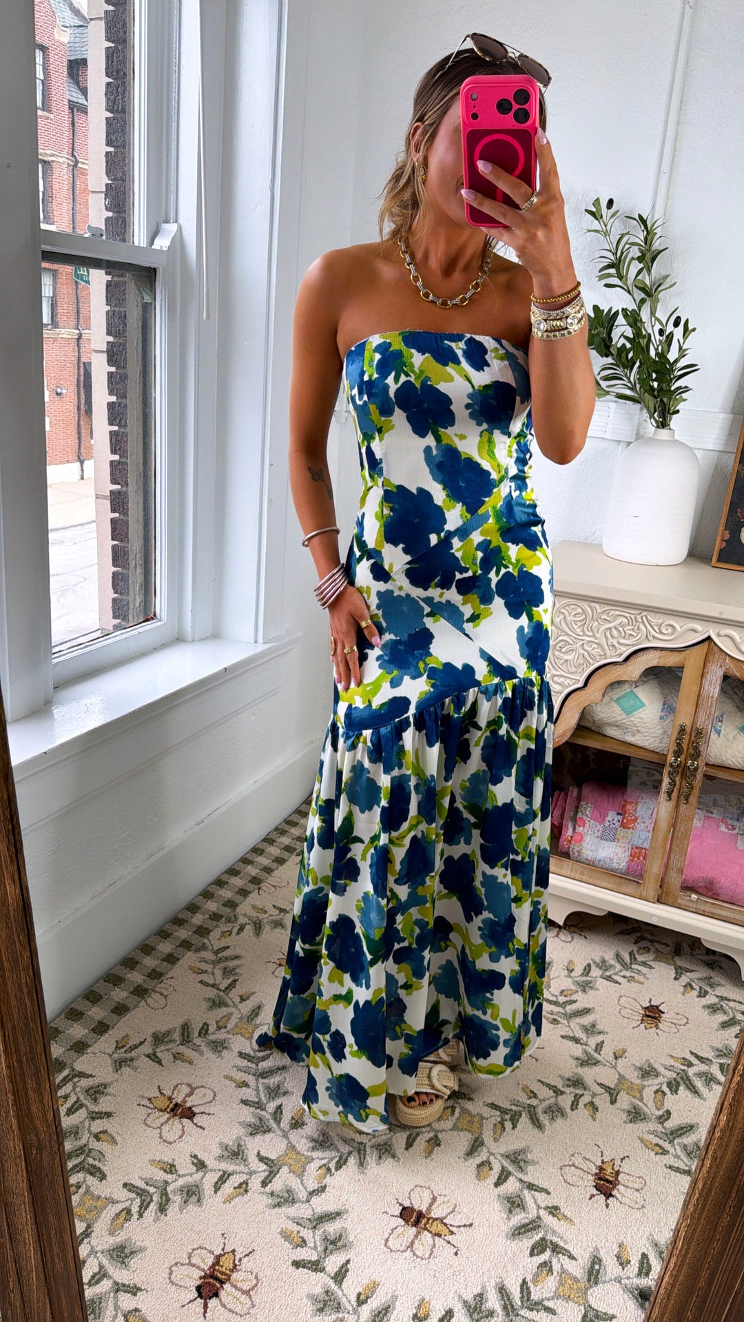 First Bloom Maxi Dress, Blue