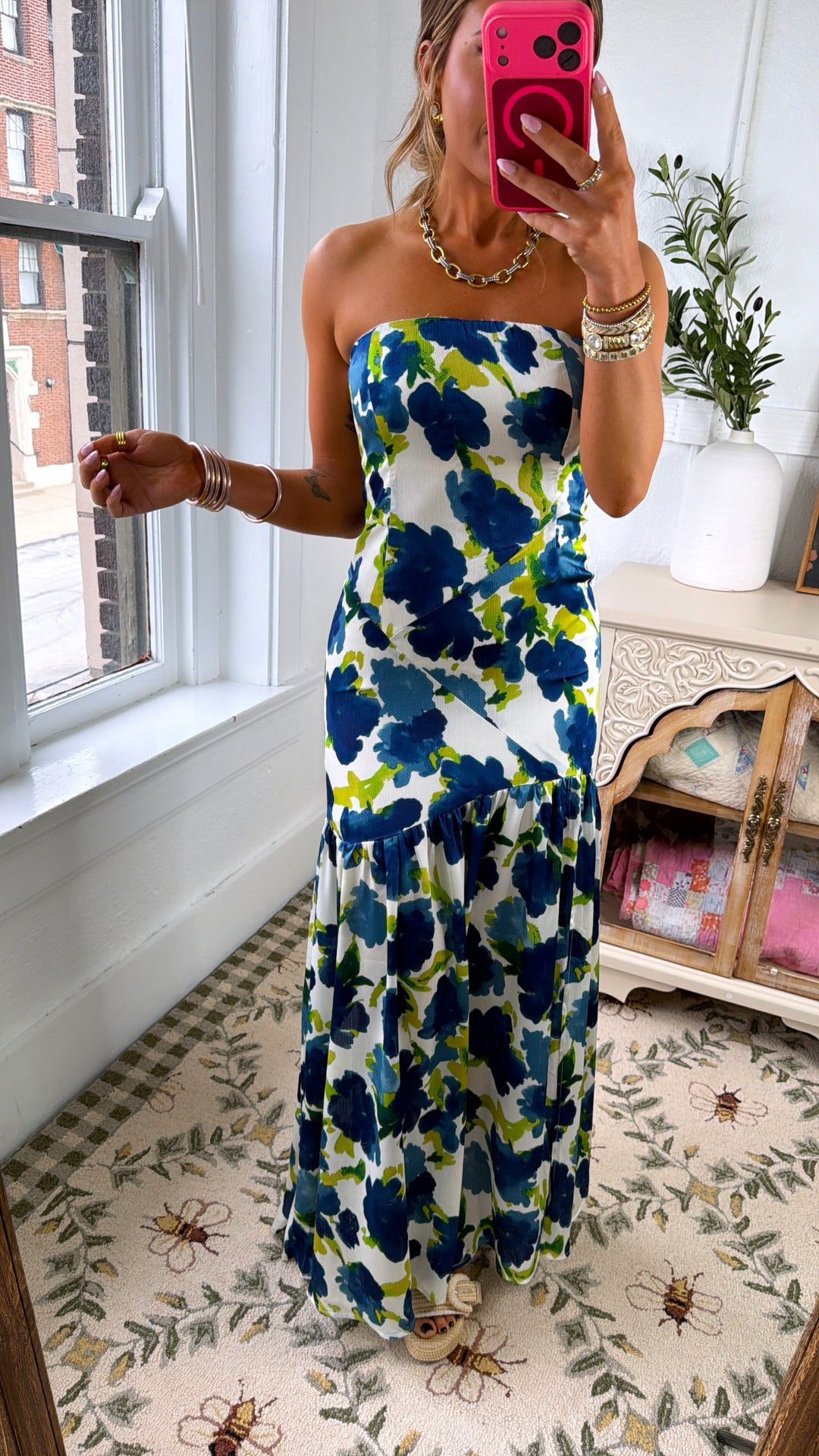 First Bloom Maxi Dress, Blue