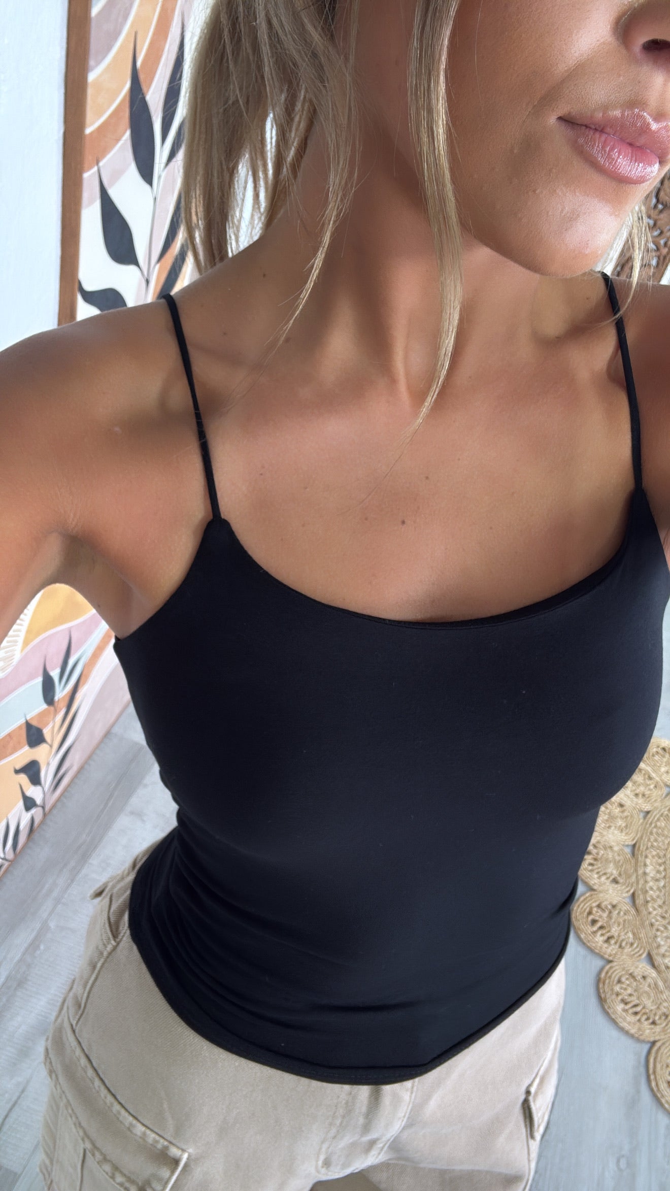 Everyday Essential Spaghetti Strap Cami, Black – Everyday Chic