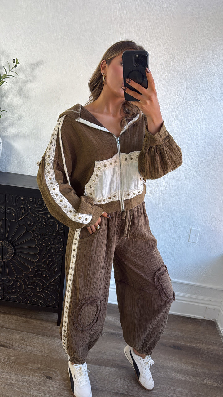 Espresso Eclipse Zip Up, Chocolate