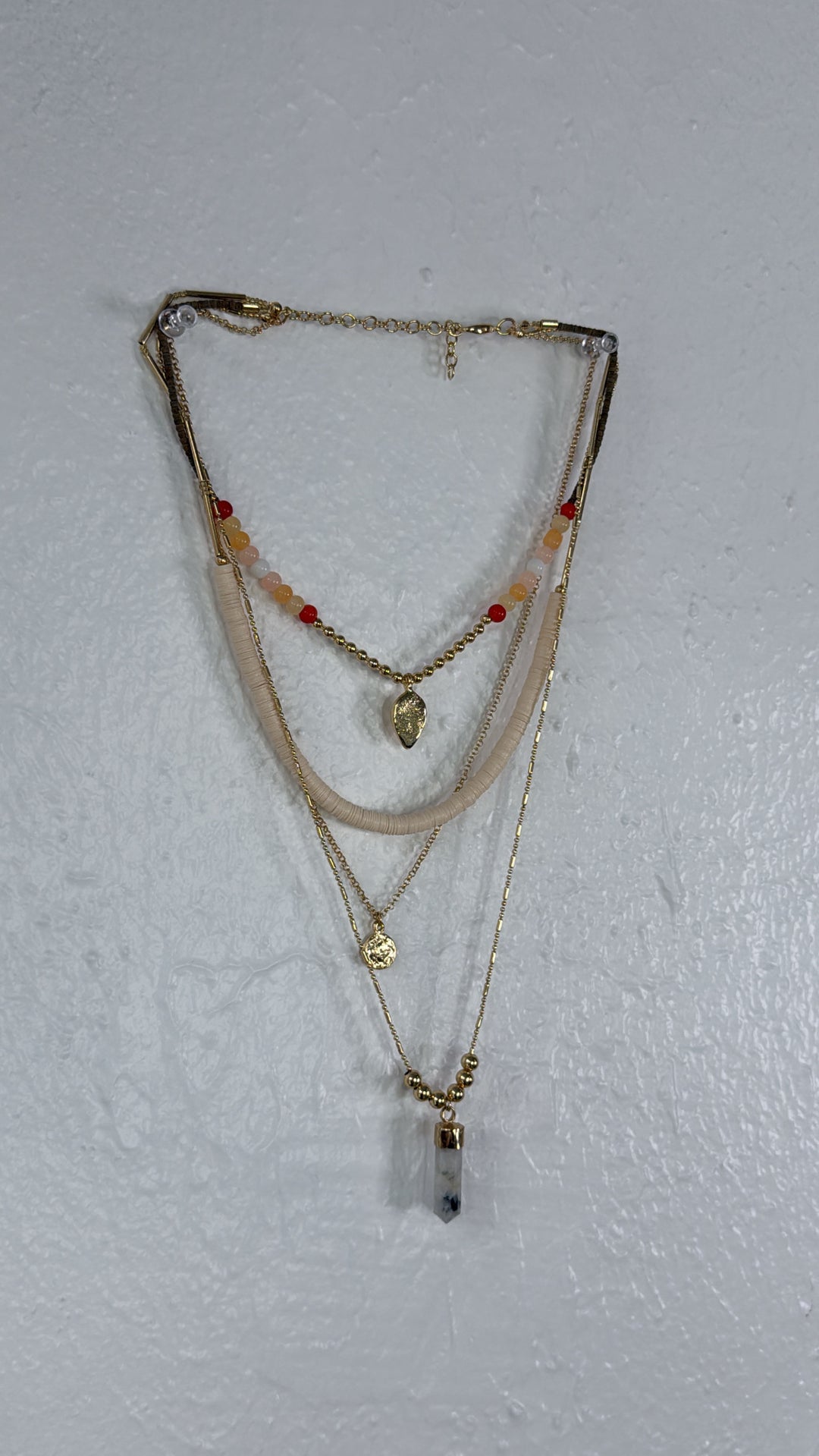 Halo Link Layered Necklace, Gold