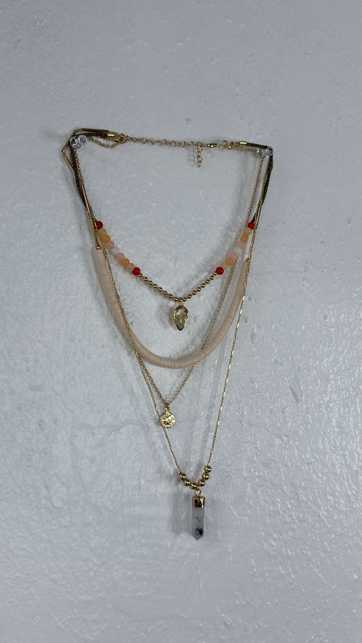 Halo Link Layered Necklace, Gold