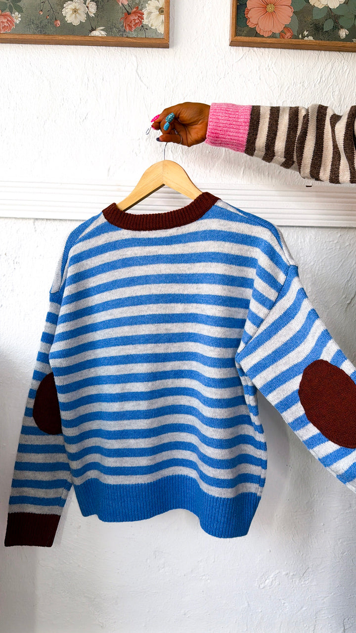 Lighthouse Lane Stripe Top, Capri/Dove