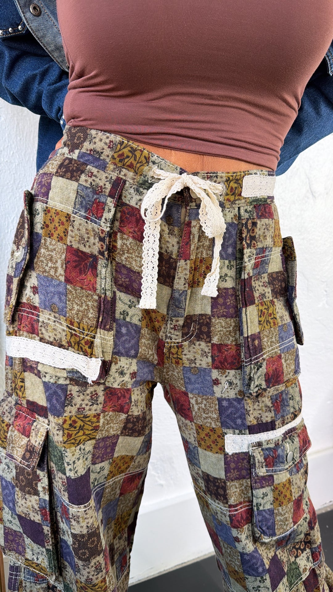 Soft Willow Cargo Pant, Taupe Floral