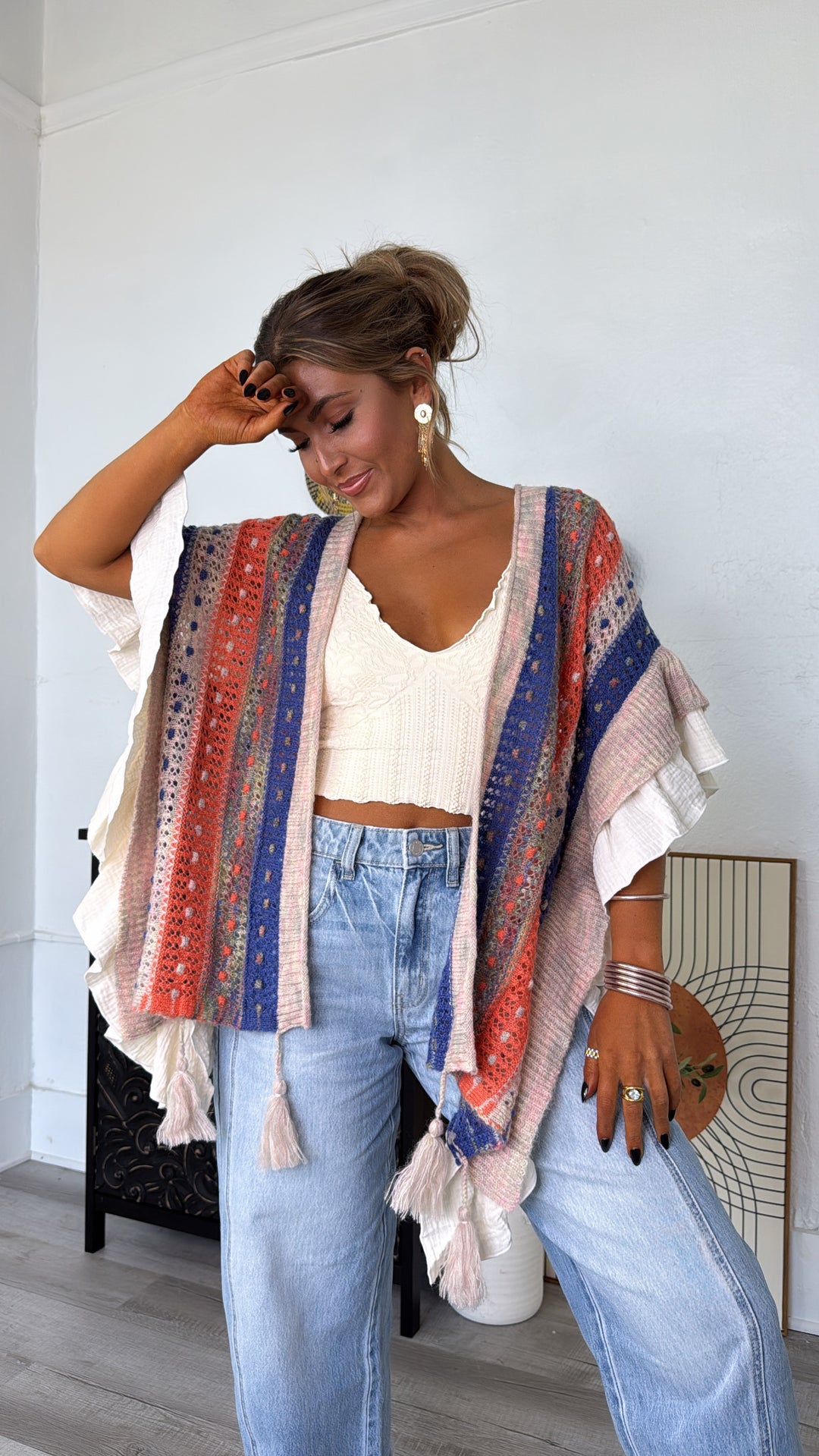 Wild Heart Cardigan, Natural Multi