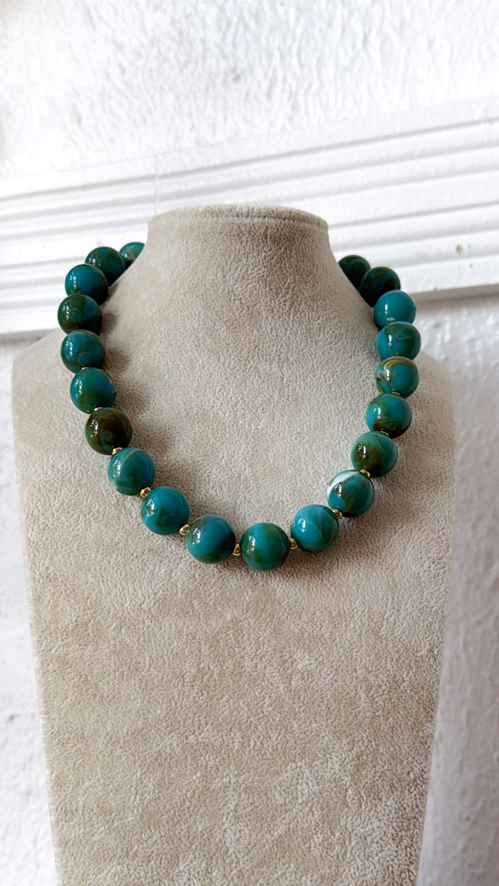 Summer Candy Beads Necklace, Blue