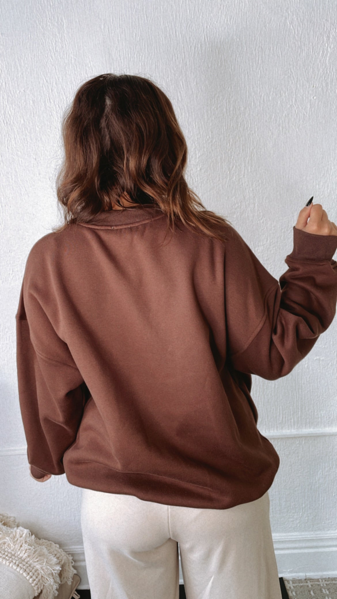 Limitless Embroidered Sweatshirt, Brown – Everyday Chic Boutique
