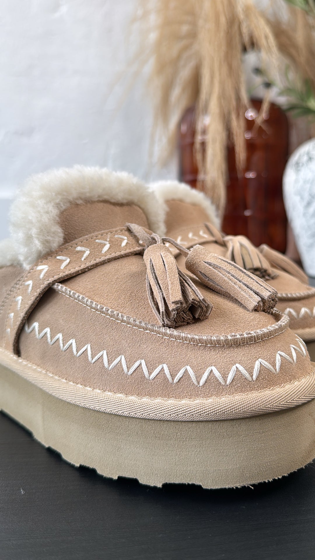 Soft Stride Platform Slip Ons, Sand