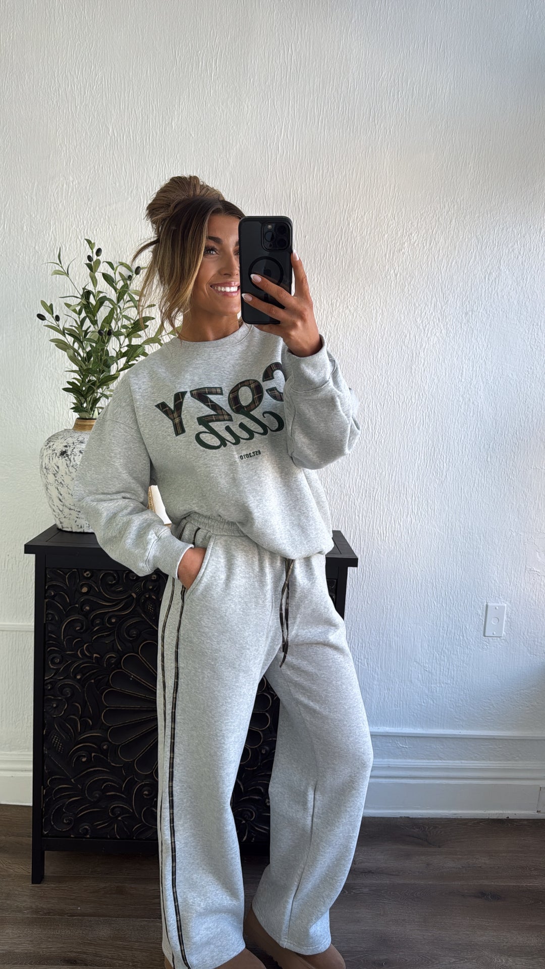 Cozy Club 2 Piece Set, Grey