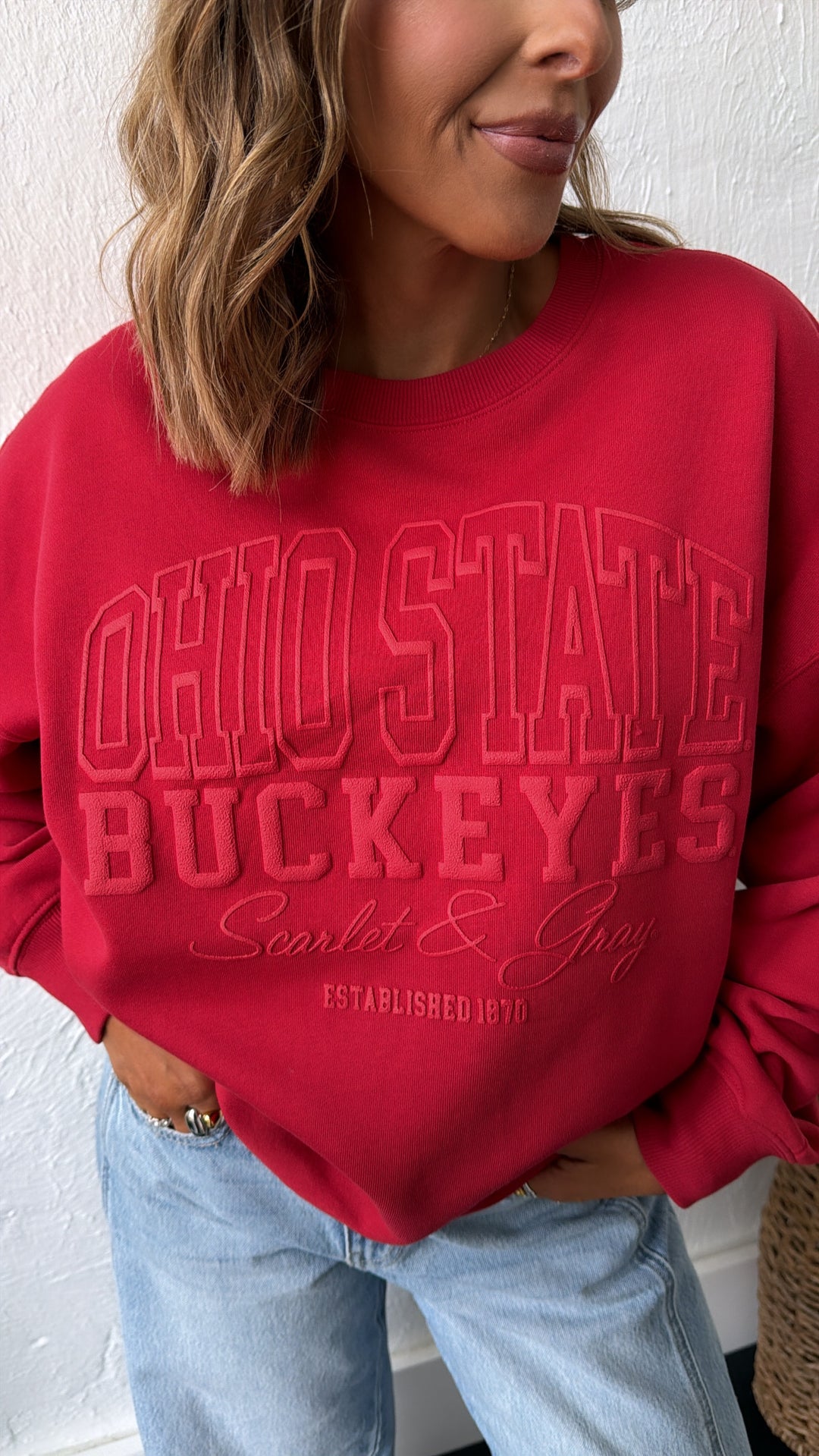 Ohio Crewneck, Red