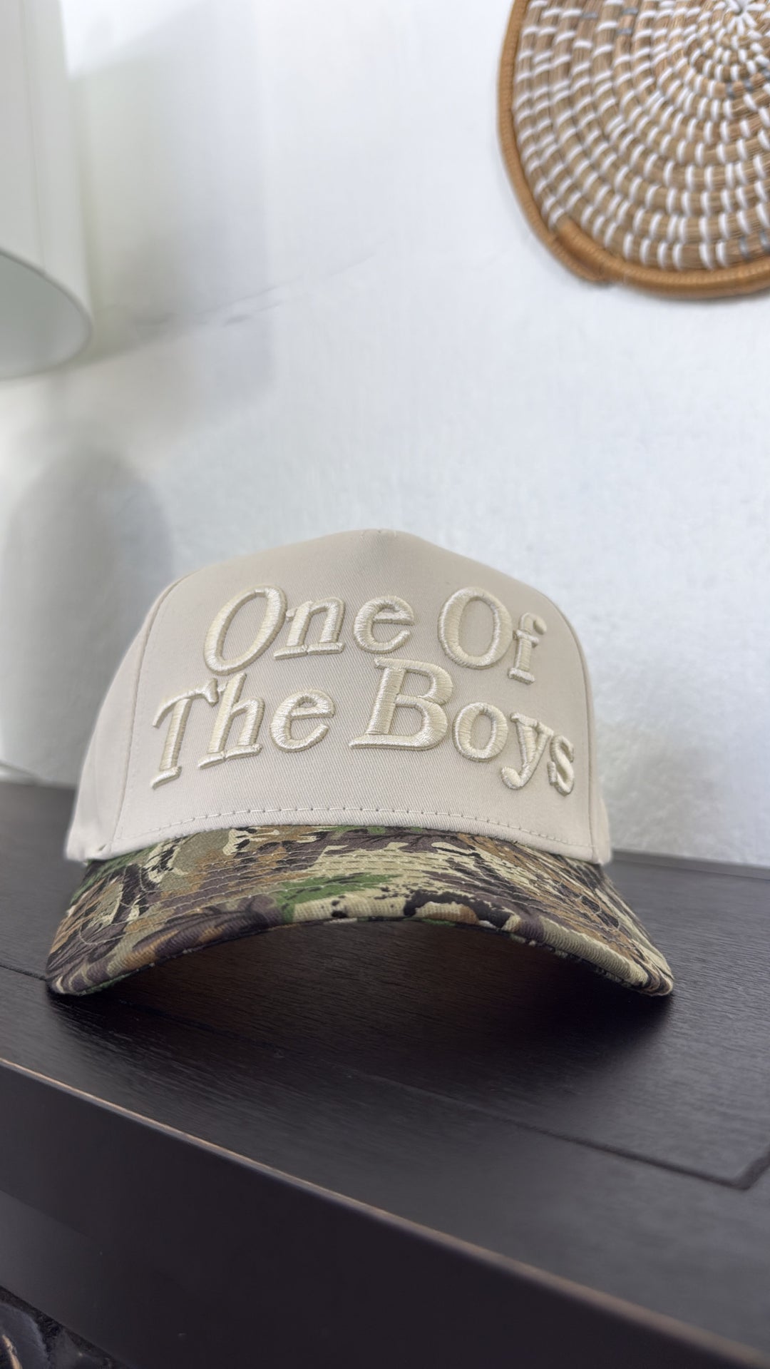 One Of The Boys Trucker Hat, Camo/Natural