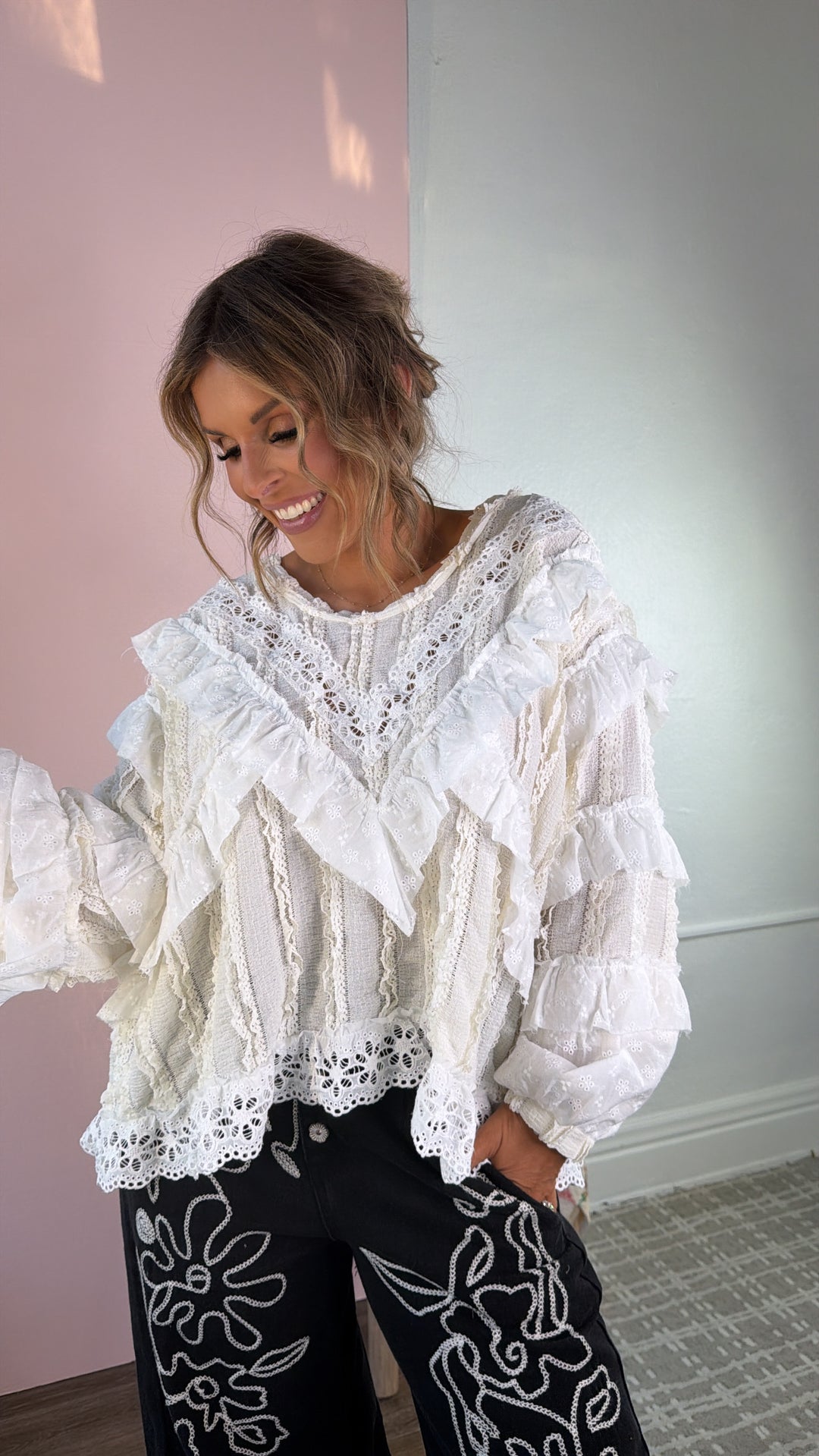 Sweet Fern Blouse, Natural