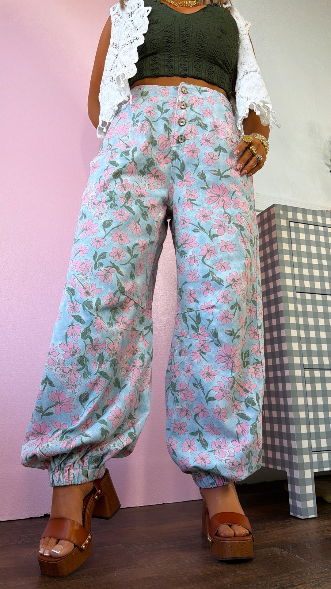 Pearl & Sky Jogger Pants, Sky Multi