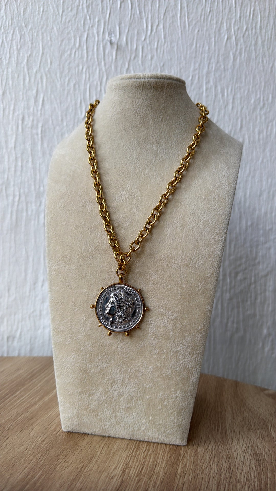 Two Toned Coin Necklace