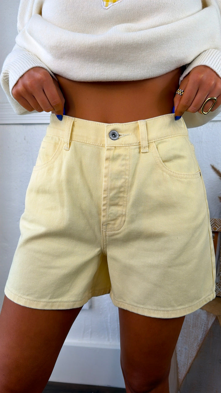 Sunny Street Denim Shorts, Daisy