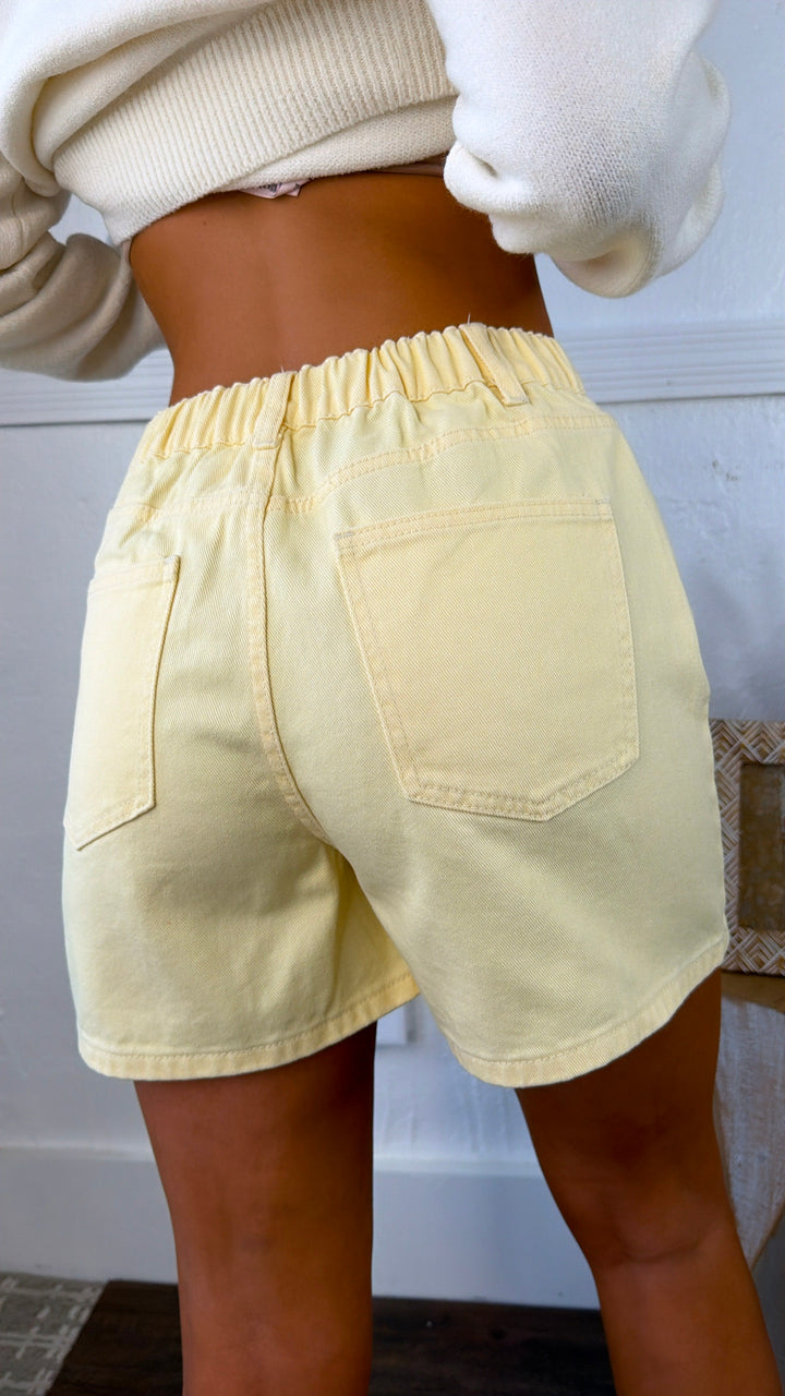 Sunny Street Denim Shorts, Daisy