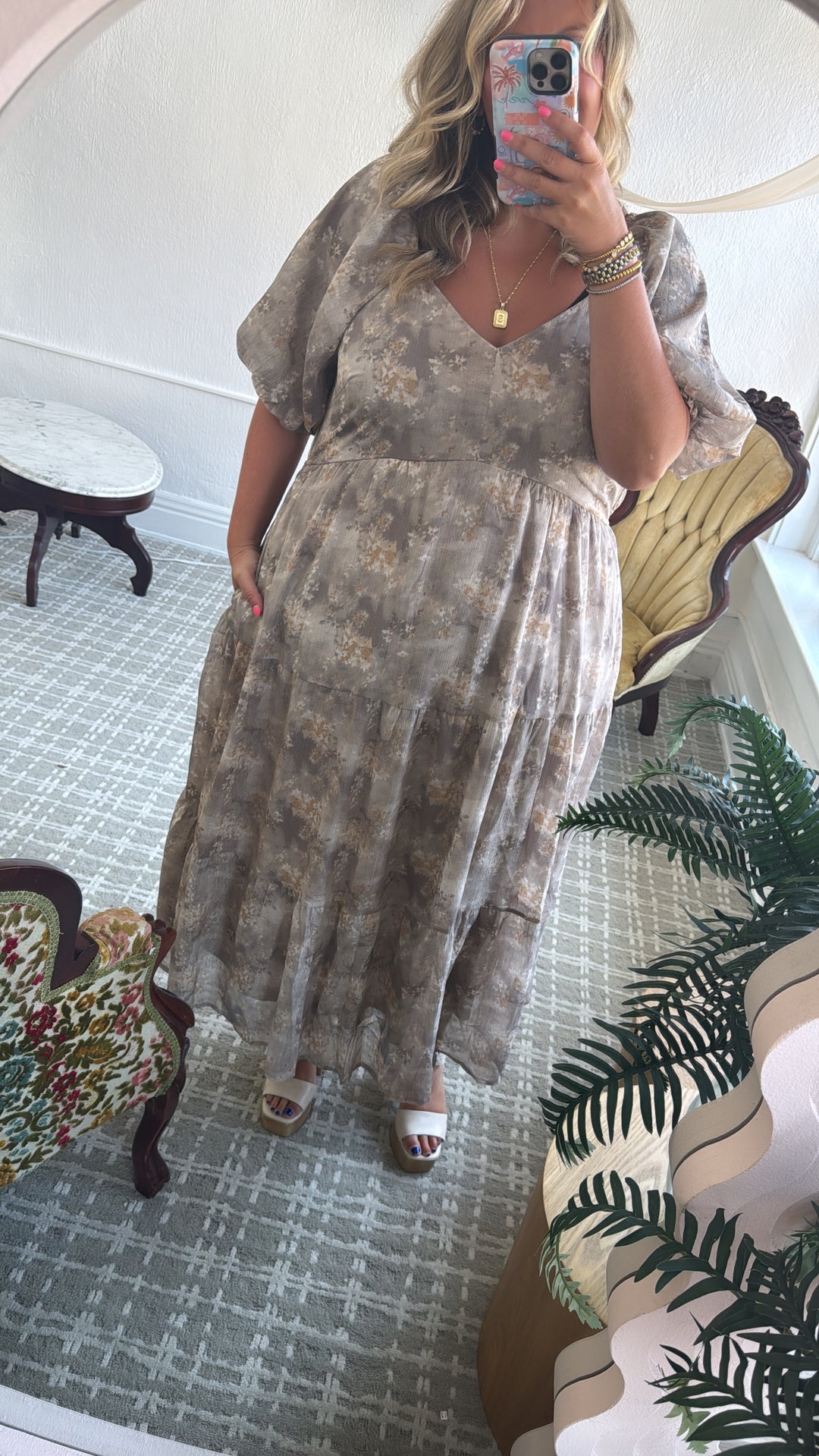 heavenly hues taupe maxi dress Taupe Gown - Maxi Dress - Sleeveless Maxi