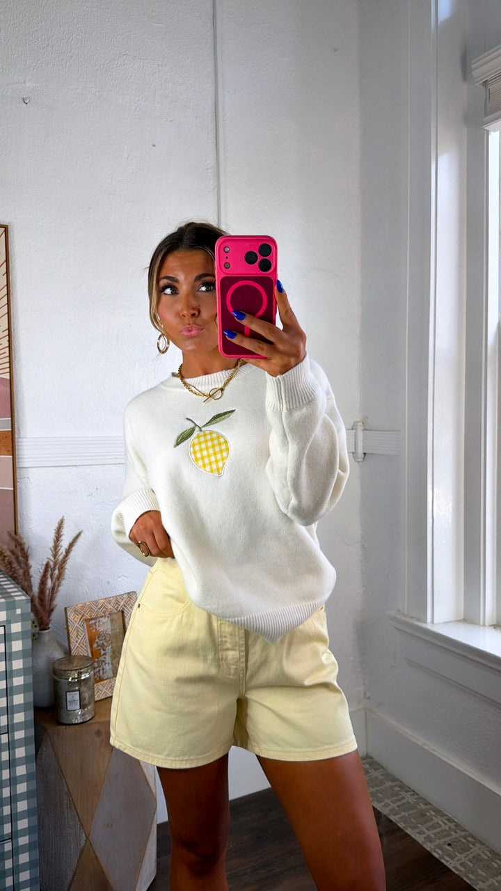 Sunny Street Denim Shorts, Daisy