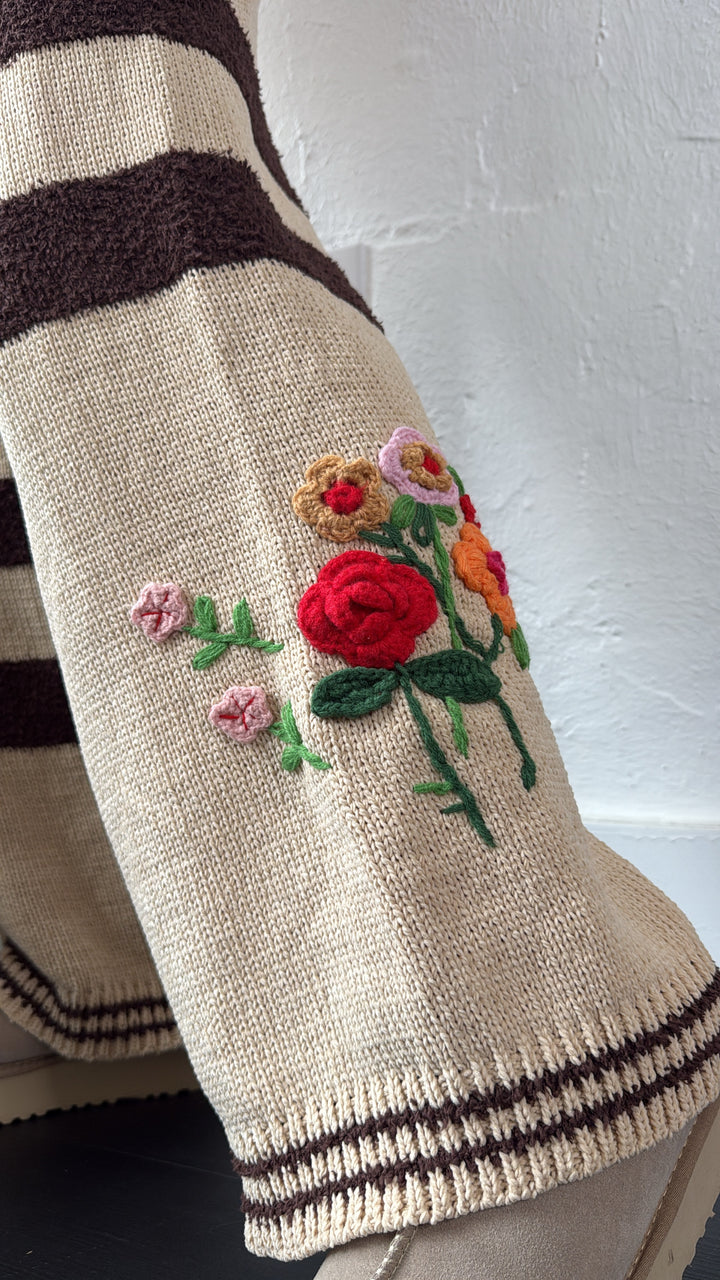 Flower Petal Pant, Mocha Multi